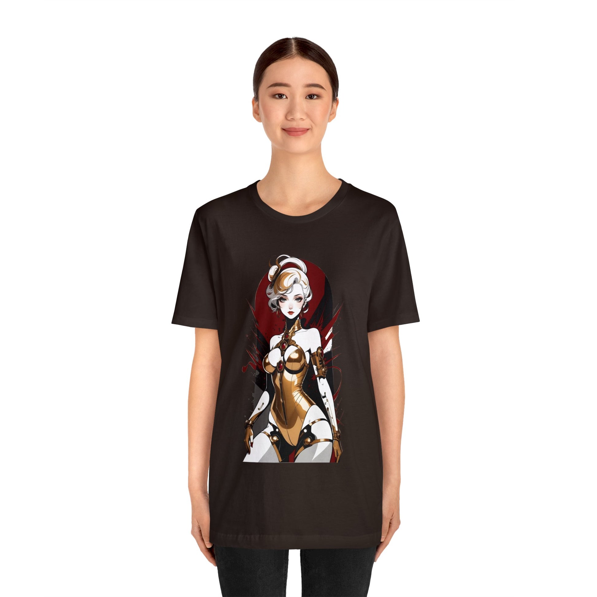 Kǎtōng Piàn - Mecha Girl Collection - Violet - Unisex Jersey Short Sleeve Tee Printify