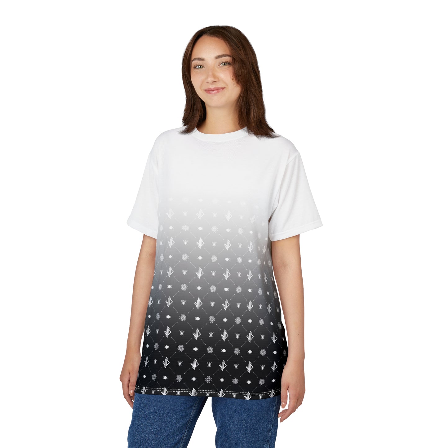 Gradient Pattern Unisex Cut & Sew Tee - Stylish & Comfortable for Everyday Wear