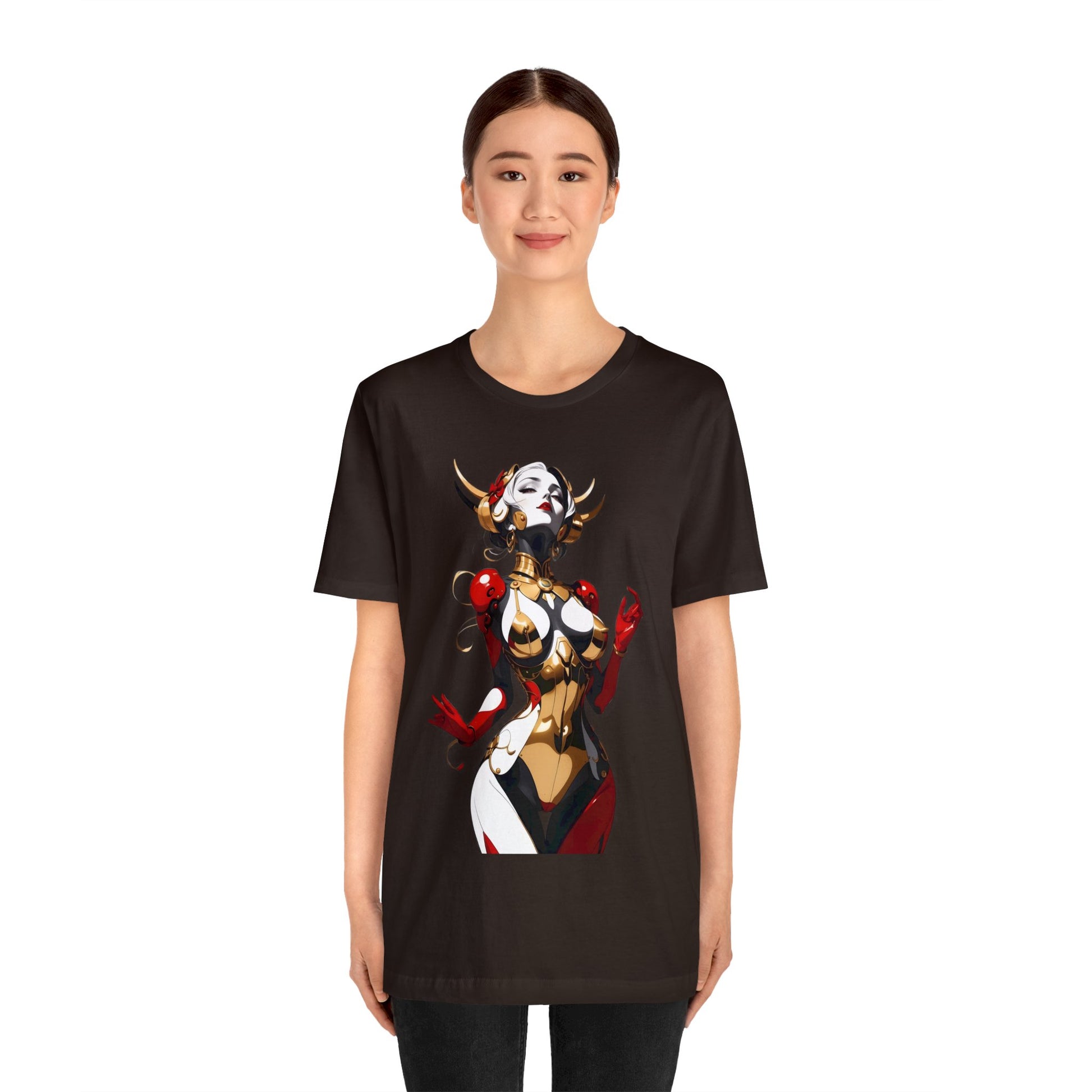 Kǎtōng Piàn - Mecha Girl Collection - Sophia - Unisex Jersey Short Sleeve Tee Printify