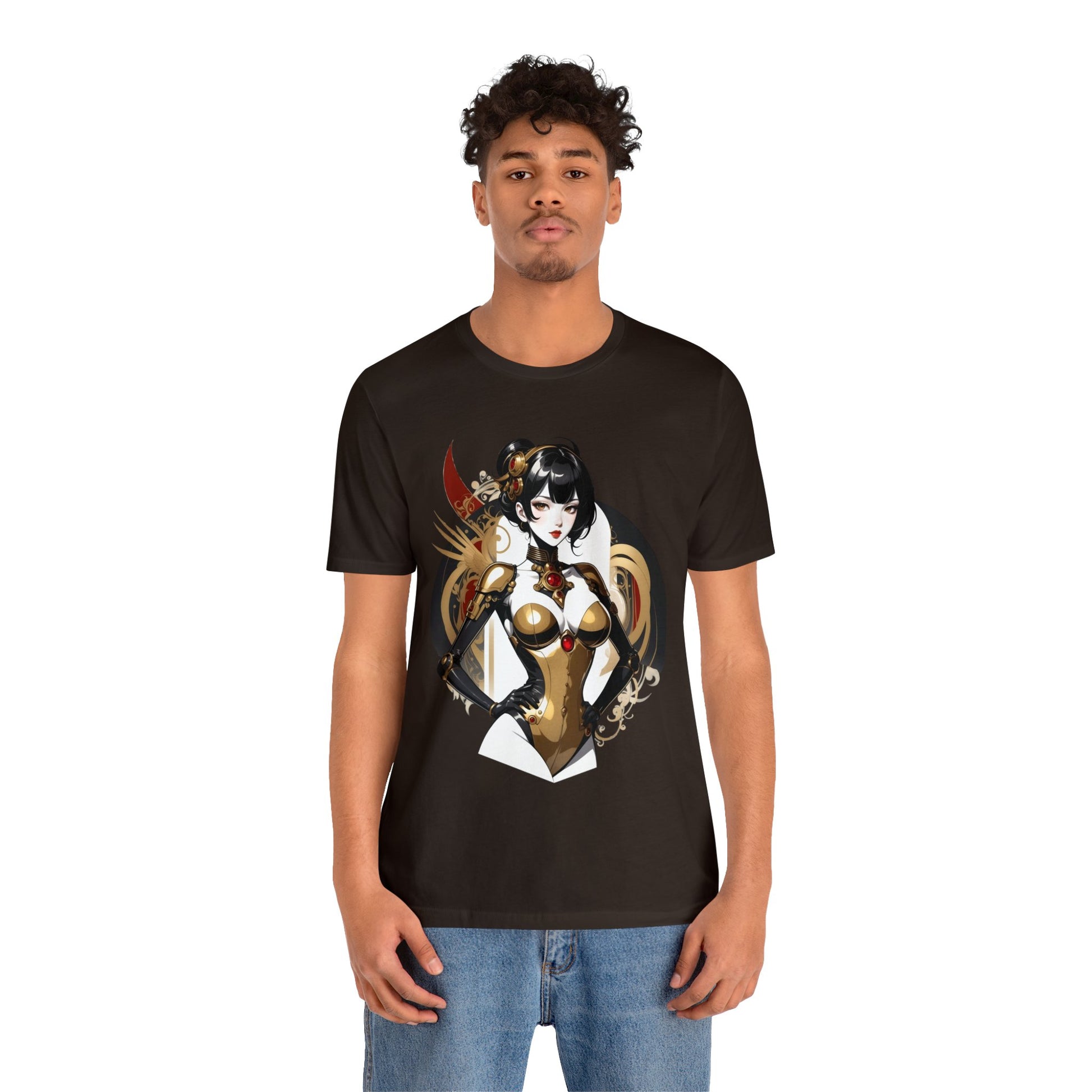 Kǎtōng Piàn - Mecha Girl Collection - Olivia - Unisex Jersey Short Sleeve Tee Printify