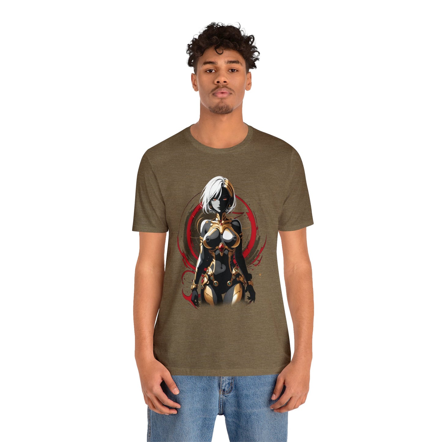 Kǎtōng Piàn - Mecha Girl Collection - Layla - Unisex Jersey Short Sleeve Tee Printify