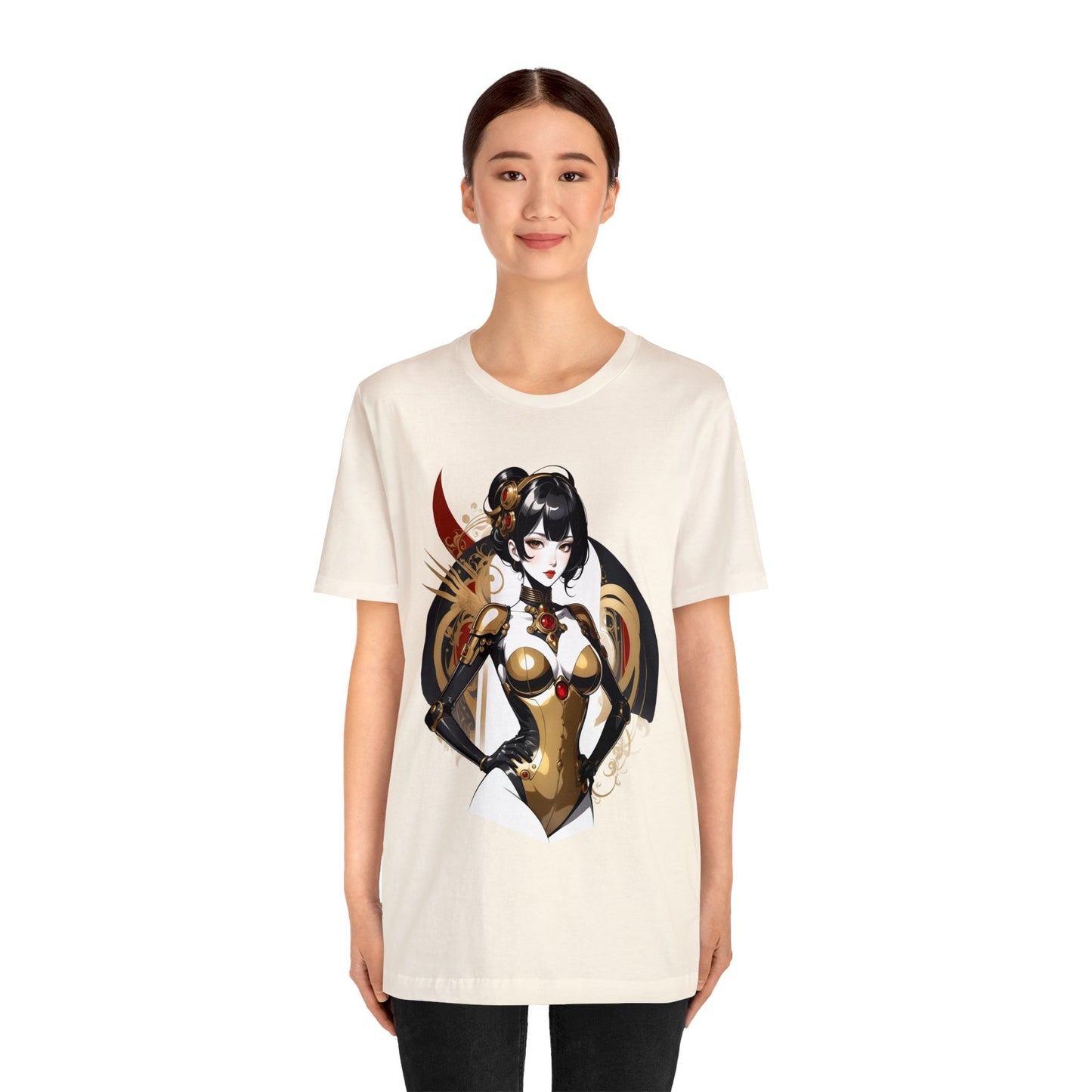Kǎtōng Piàn - Mecha Girl Collection - Olivia - Unisex Jersey Short Sleeve Tee Printify