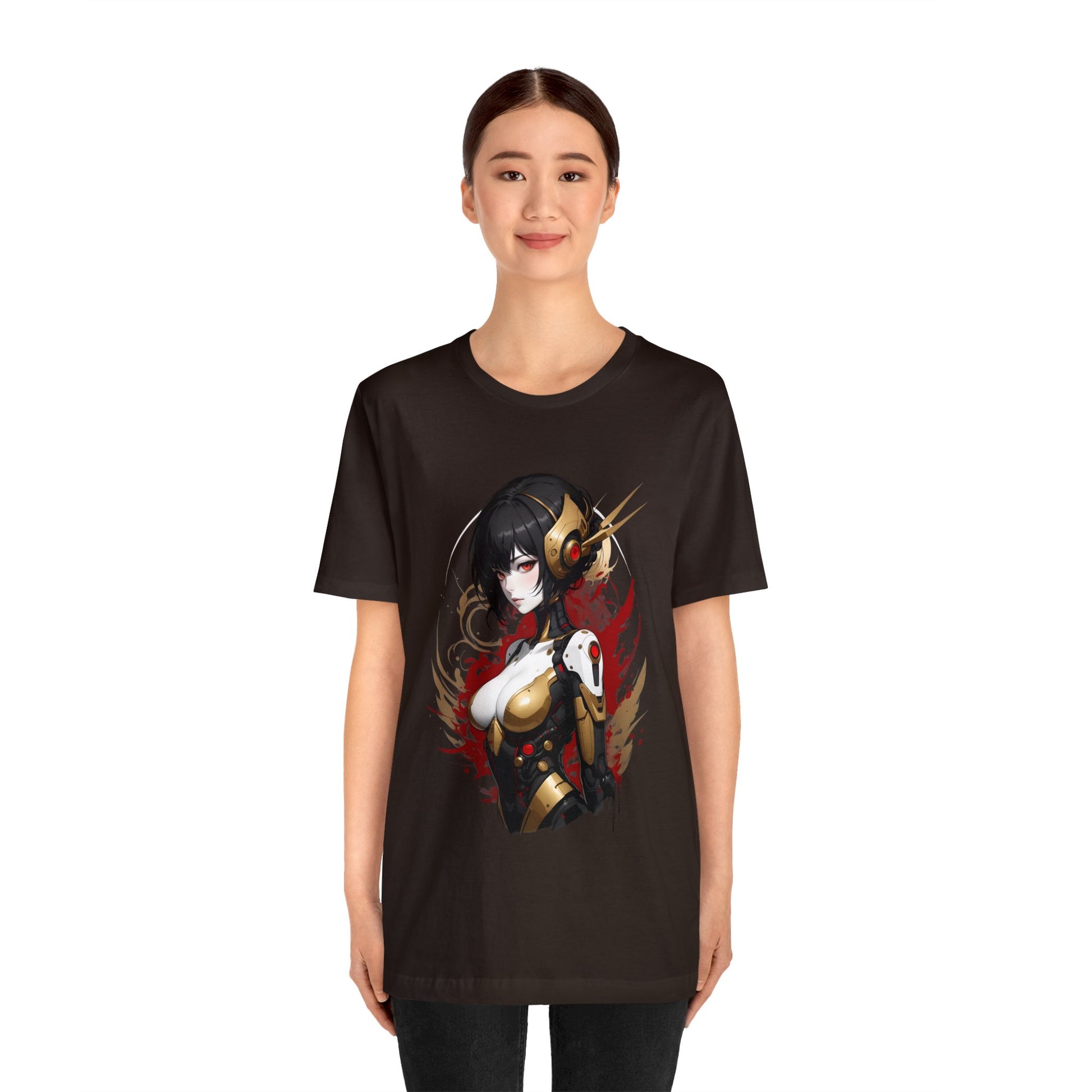 Kǎtōng Piàn - Mecha Girl Collection - Natalie - Unisex Jersey Short Sleeve Tee Printify