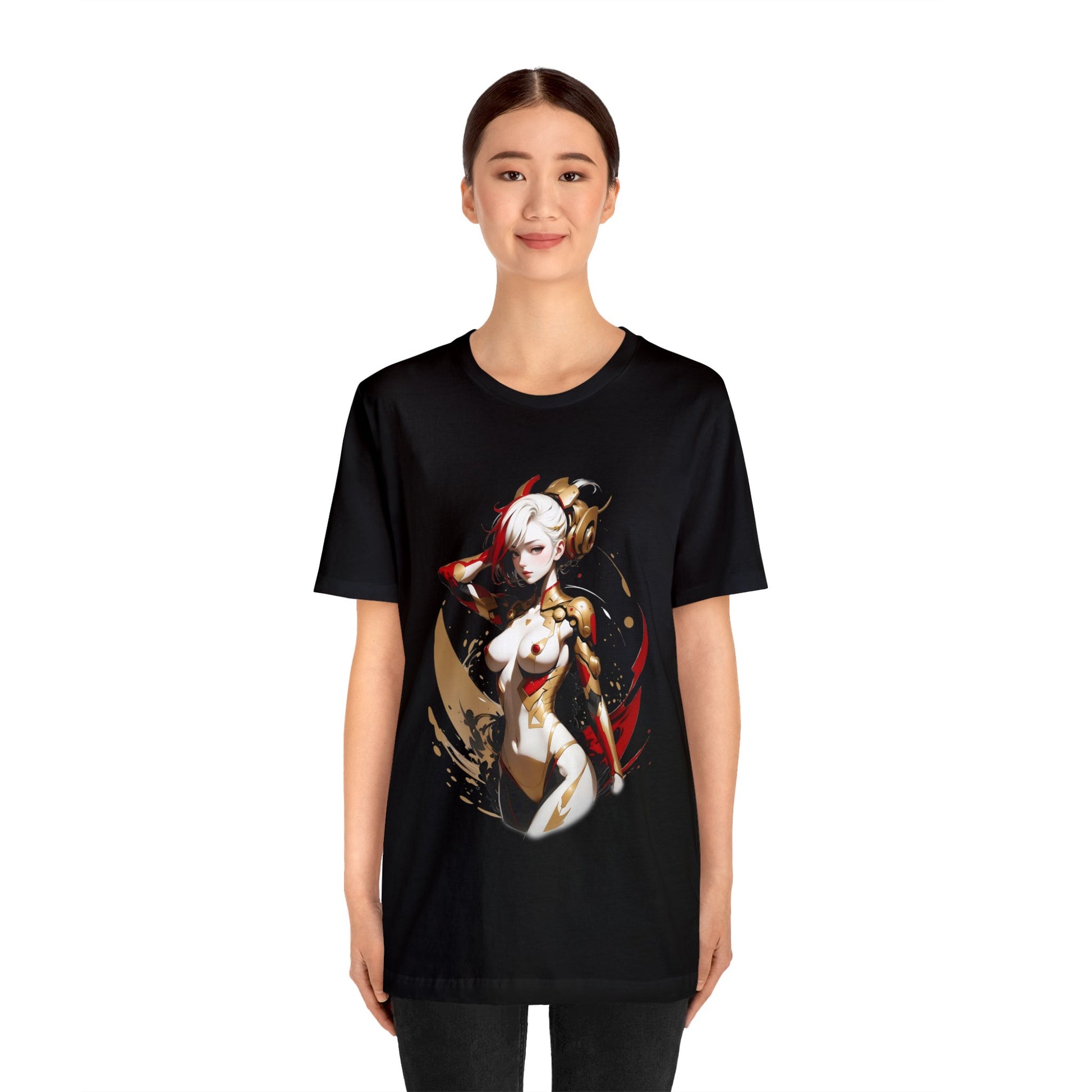 Kǎtōng Piàn - Mecha Girl Collection - Ruby - Unisex Jersey Short Sleeve Tee Printify