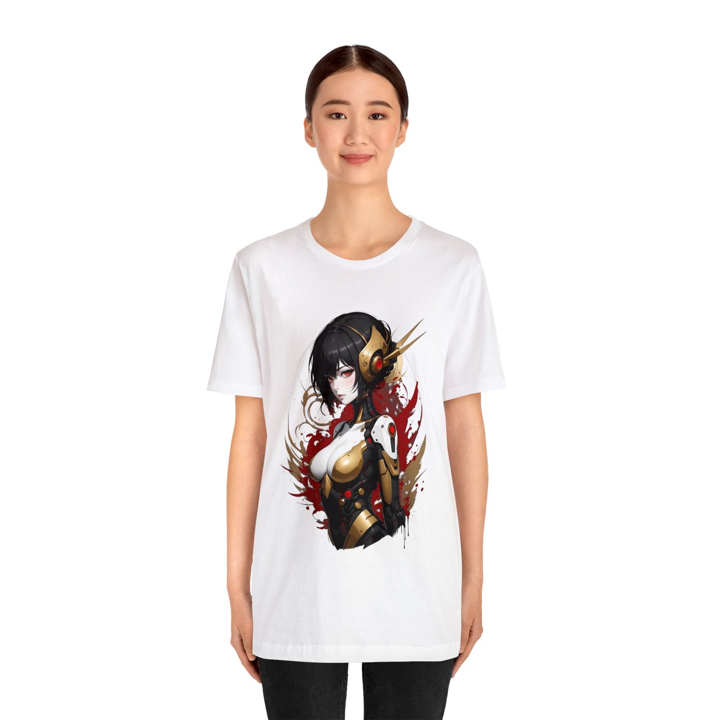 Kǎtōng Piàn - Mecha Girl Collection - Natalie - Unisex Jersey Short Sleeve Tee Printify
