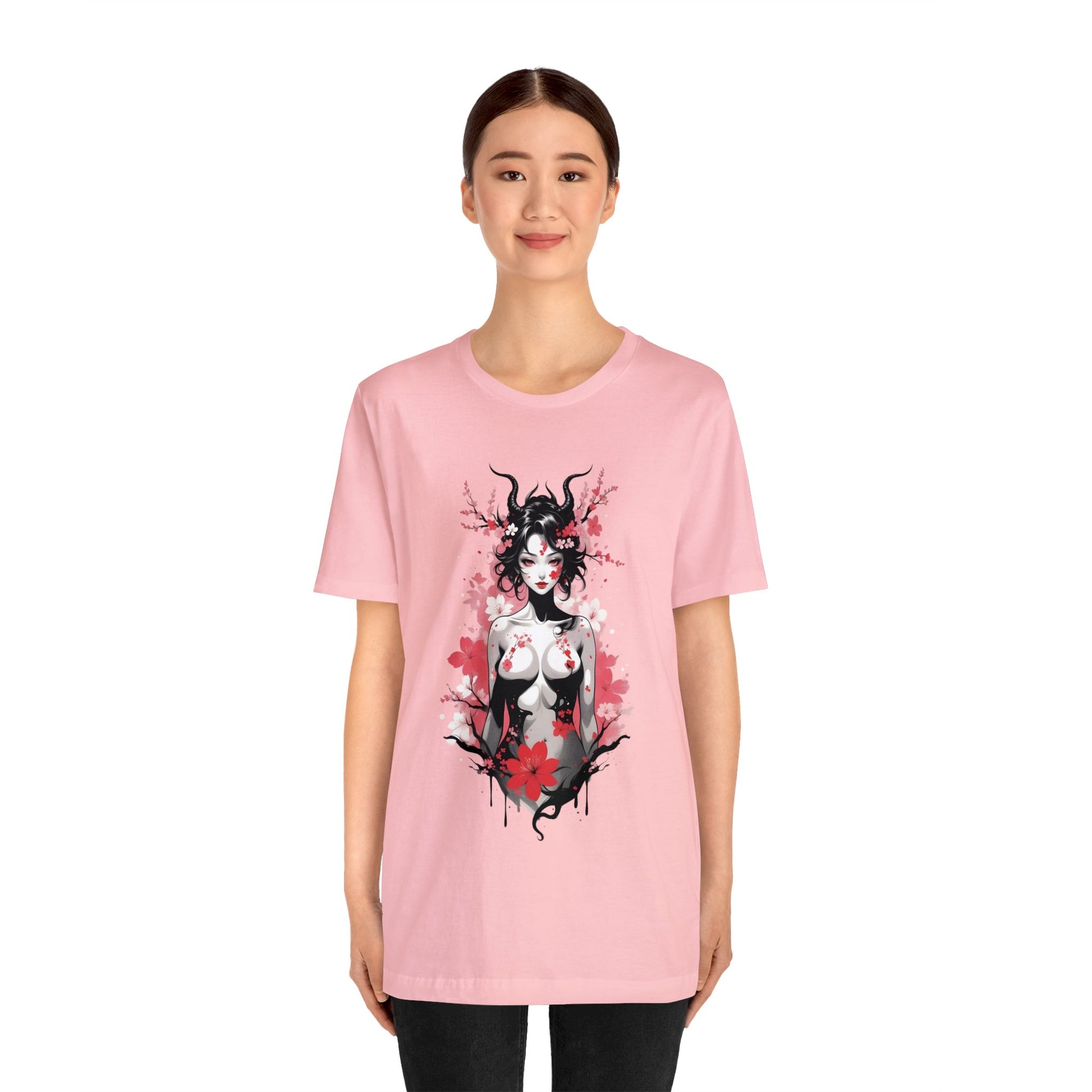 Kǎtōng Piàn - Oni Collection - Hannya - Unisex Jersey Short Sleeve Tee Printify