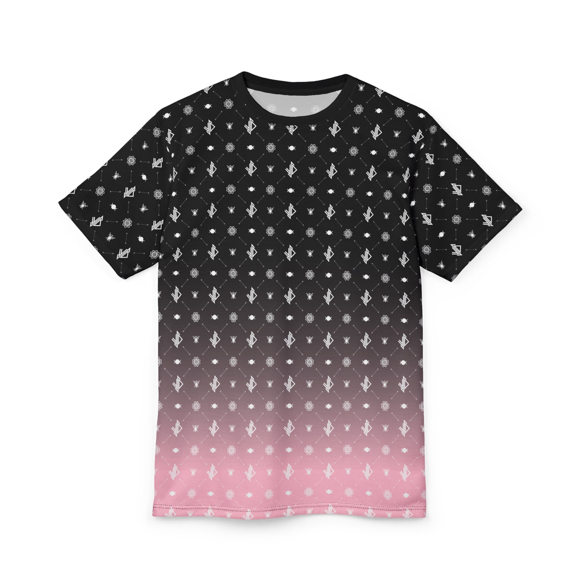 Trendy Unisex Cut & Sew Tee - Stylish Pink Gradient Design for Daily Wear - Verdine Daniels