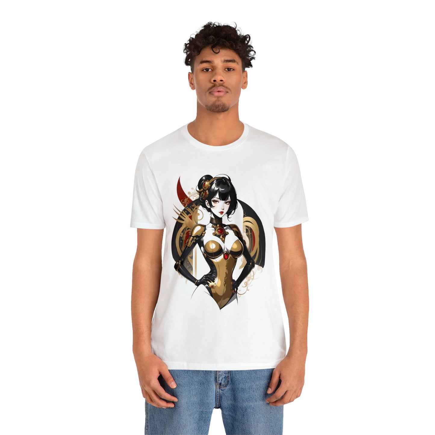 Kǎtōng Piàn - Mecha Girl Collection - Olivia - Unisex Jersey Short Sleeve Tee Printify