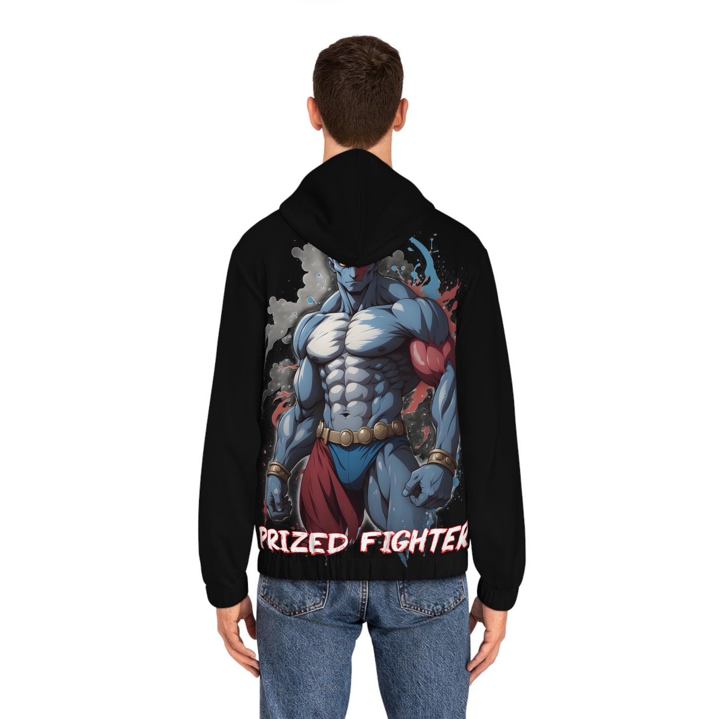 Kǎtōng Piàn – Prized Fighter Collection – Amerika – 002 – Herren-Hoodie mit durchgehendem Reißverschluss