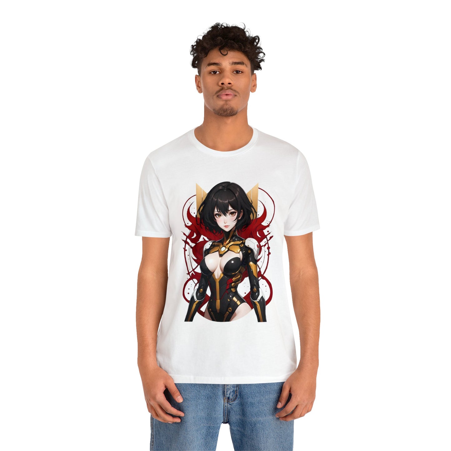 Kǎtōng Piàn - Mecha Girl Collection - Abigail - Unisex Jersey Short Sleeve Tee Printify