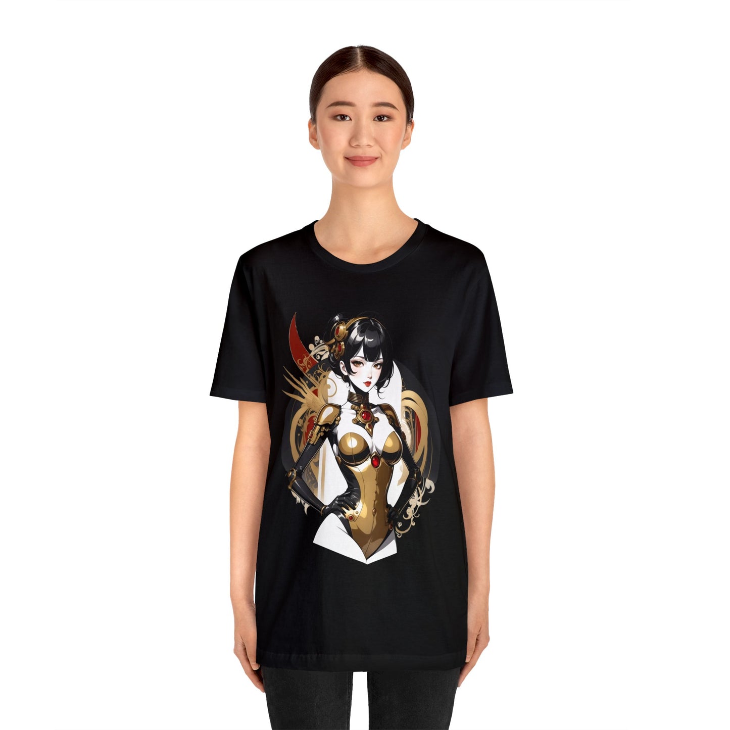 Kǎtōng Piàn - Mecha Girl Collection - Olivia - Unisex Jersey Short Sleeve Tee Printify