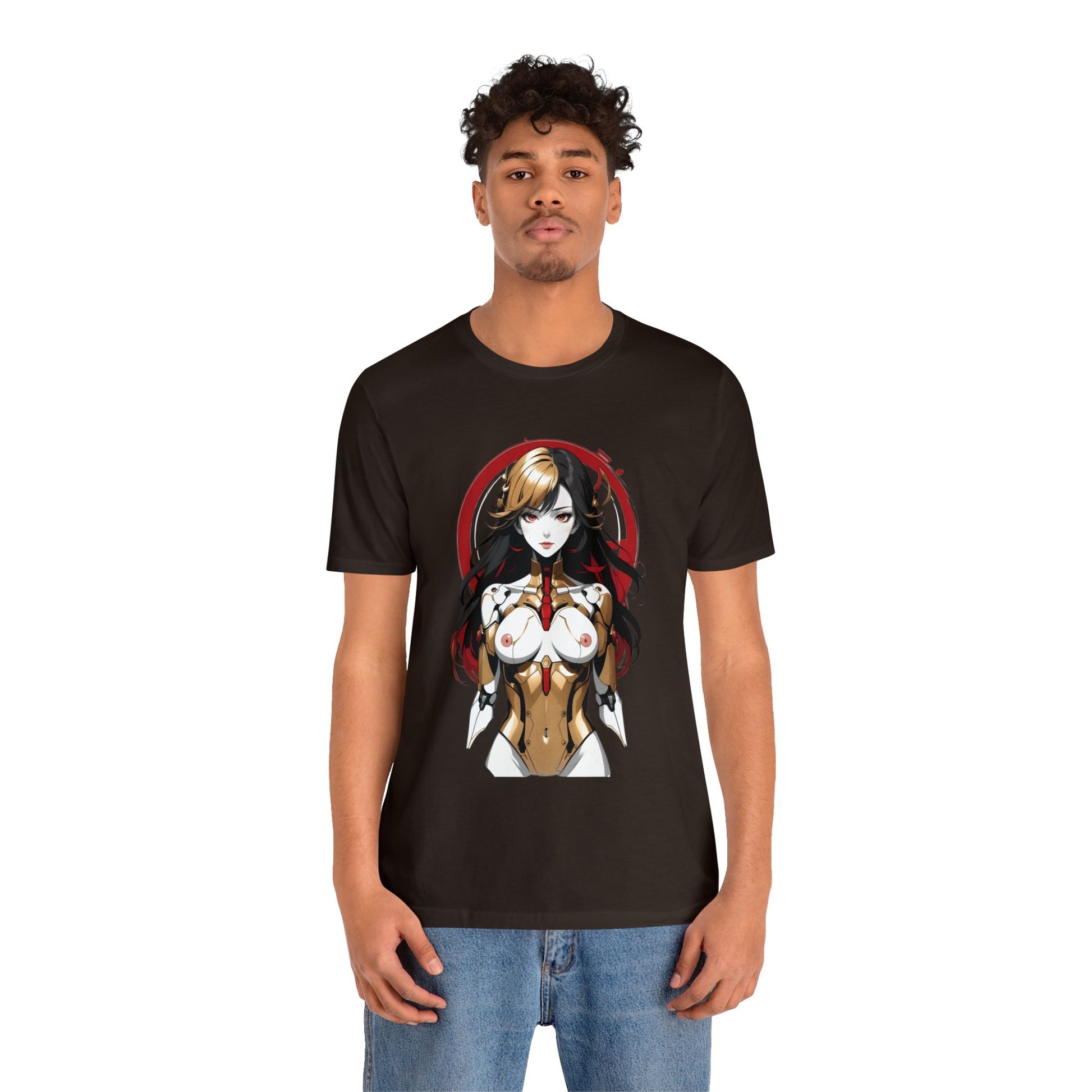 Kǎtōng Piàn - Mecha Girl Collection - Mia - Unisex Jersey Short Sleeve Tee Printify