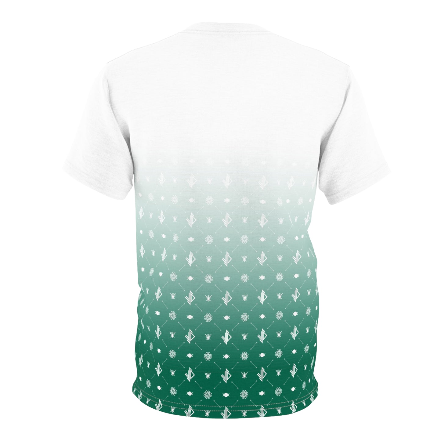 Stylish Unisex Green Gradient Tee with Nature-Inspired Design