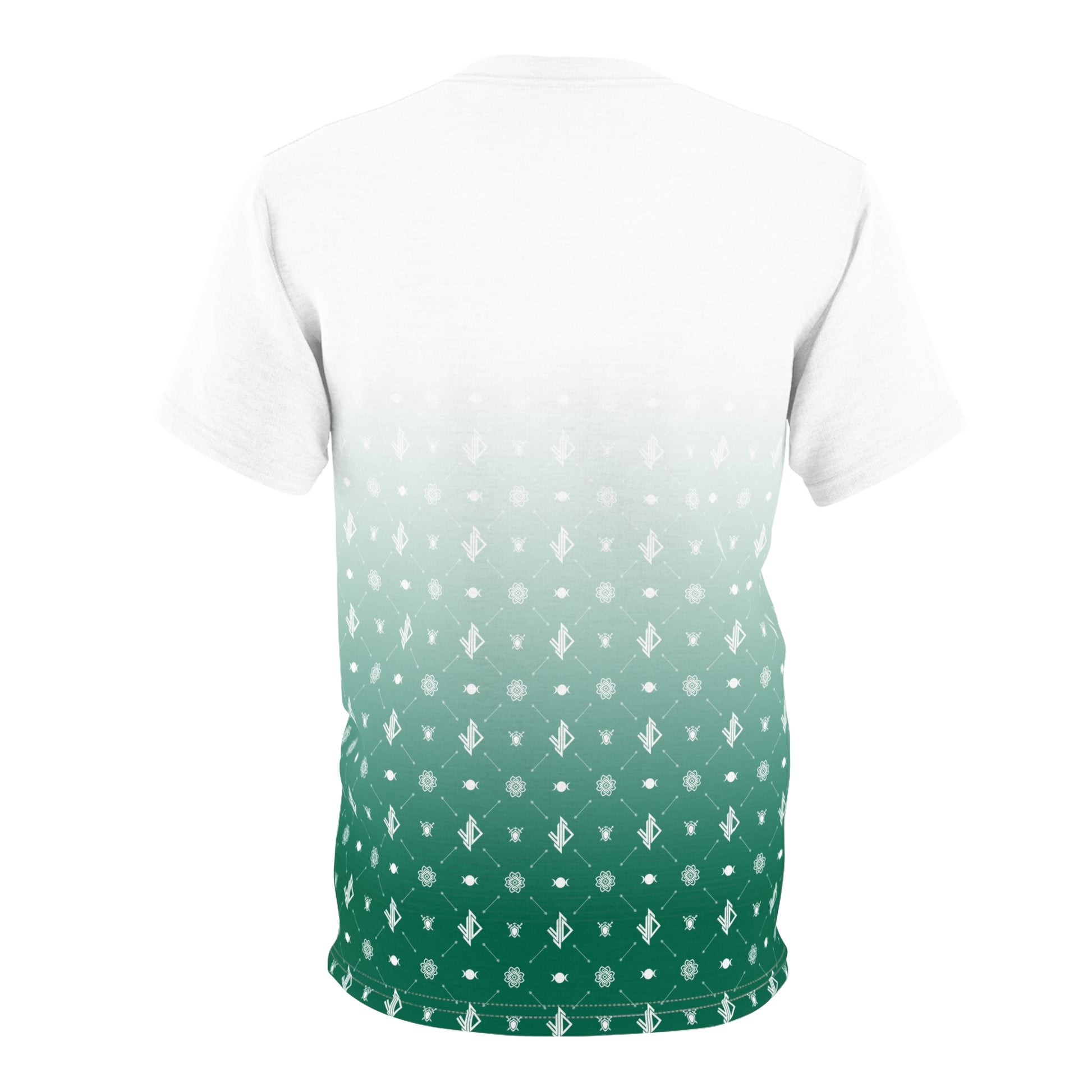 Stylish Unisex Green Gradient Tee with Nature-Inspired Design - Verdine Daniels