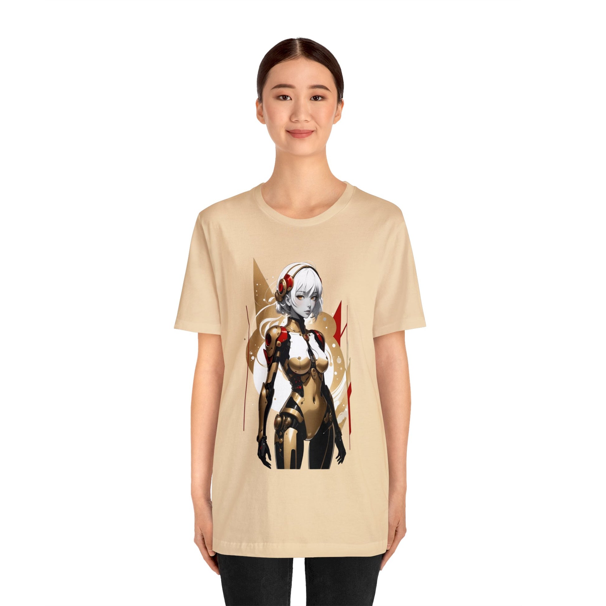 Kǎtōng Piàn - Mecha Girl Collection - Ella - Unisex Jersey Short Sleeve Tee Printify