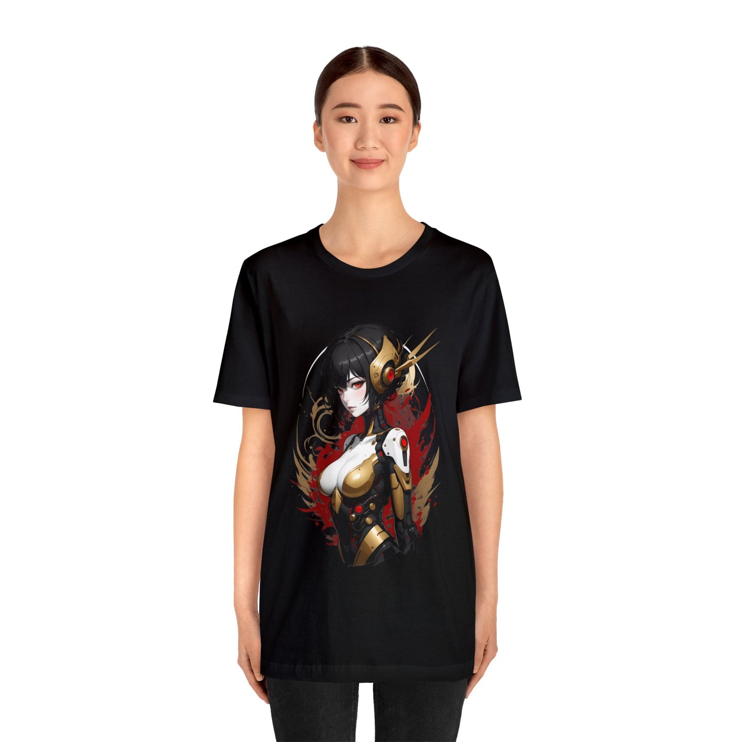 Kǎtōng Piàn - Mecha Girl Collection - Natalie - Unisex Jersey Short Sleeve Tee Printify