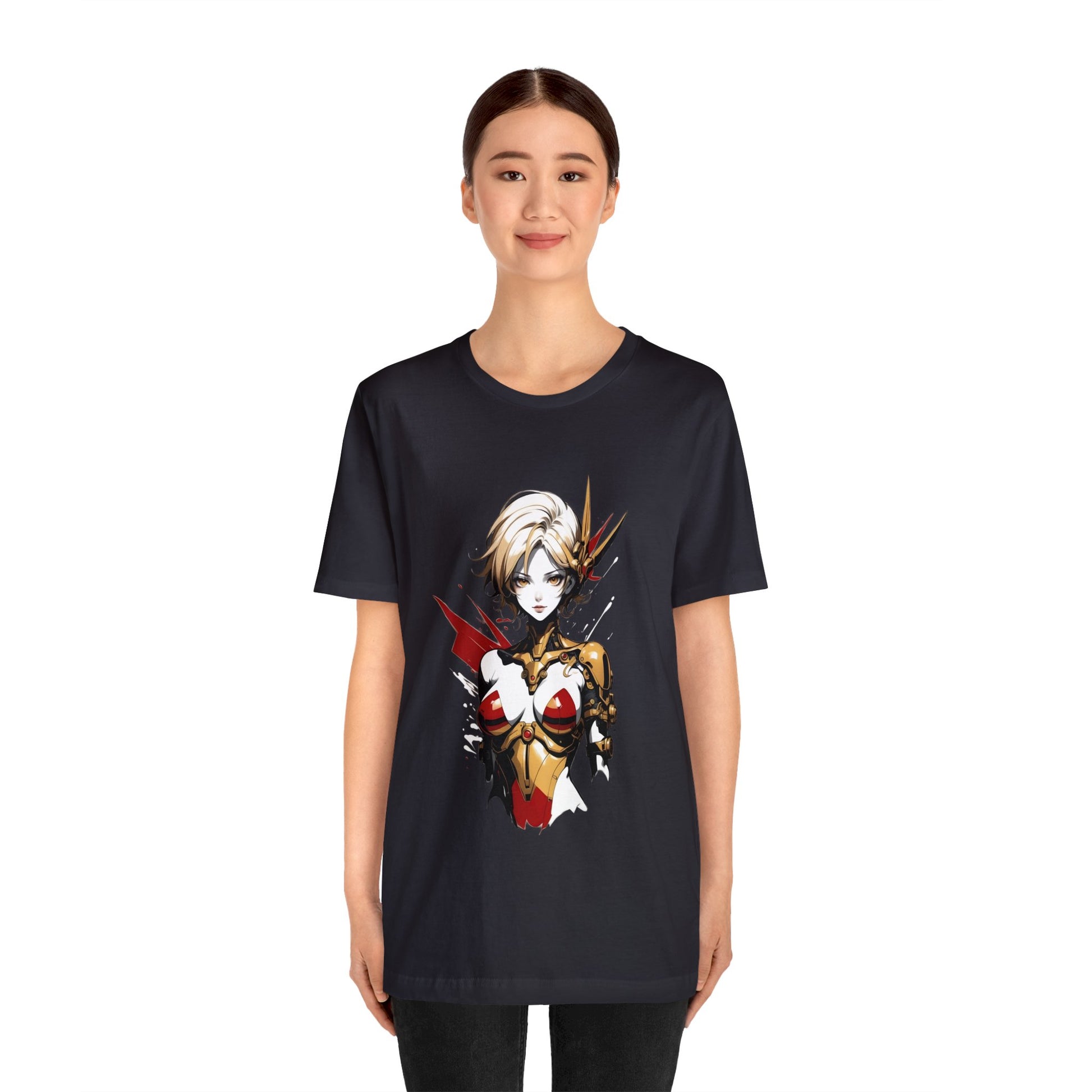 Kǎtōng Piàn - Mecha Girl Collection - Scarlett - Unisex Jersey Short Sleeve Tee Printify