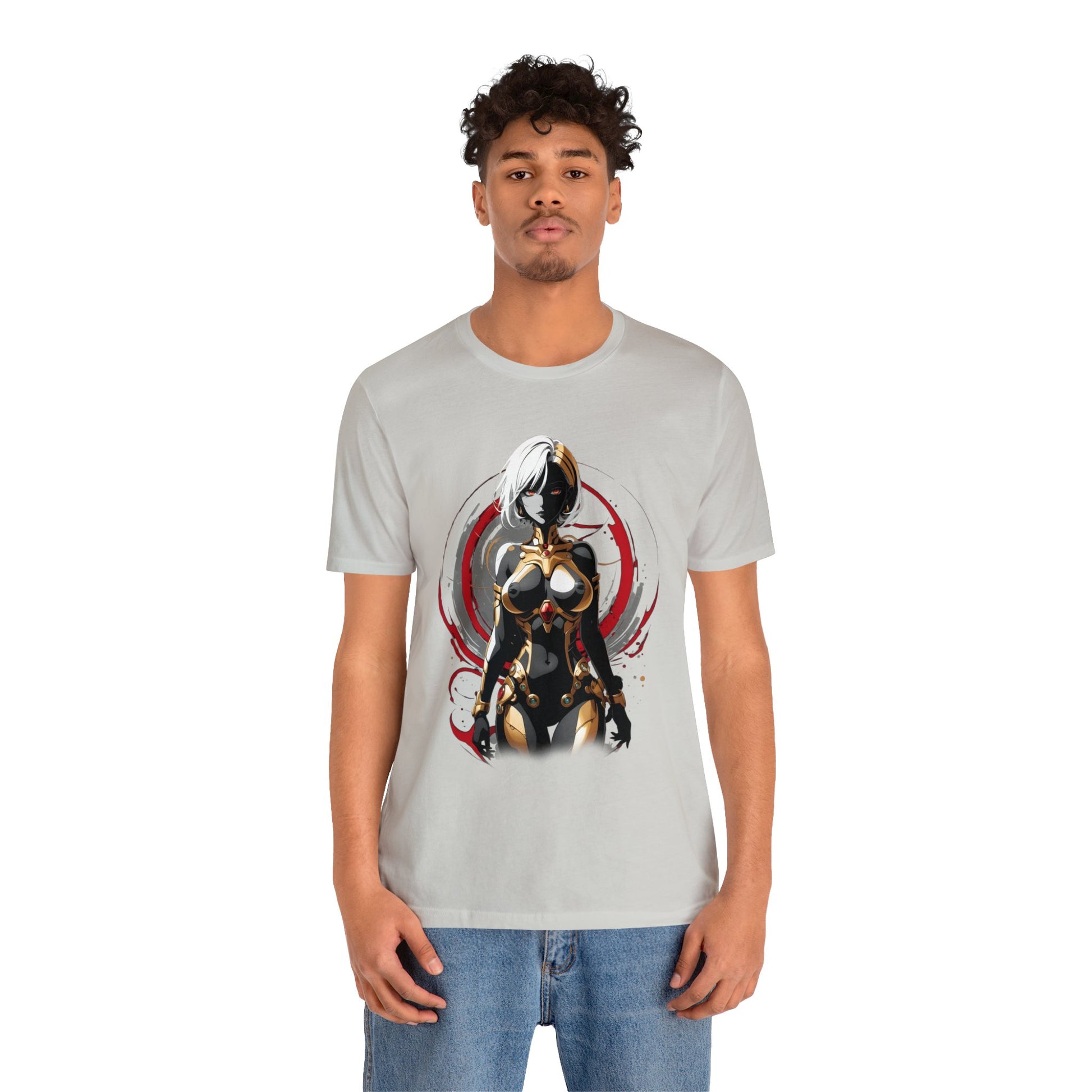 Kǎtōng Piàn - Mecha Girl Collection - Layla - Unisex Jersey Short Sleeve Tee Printify