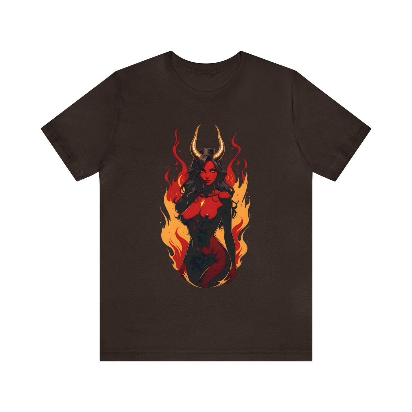 Kǎtōng Piàn - Devil Woman Collection - Ebony - Unisex Jersey Short Sleeve Tee Printify