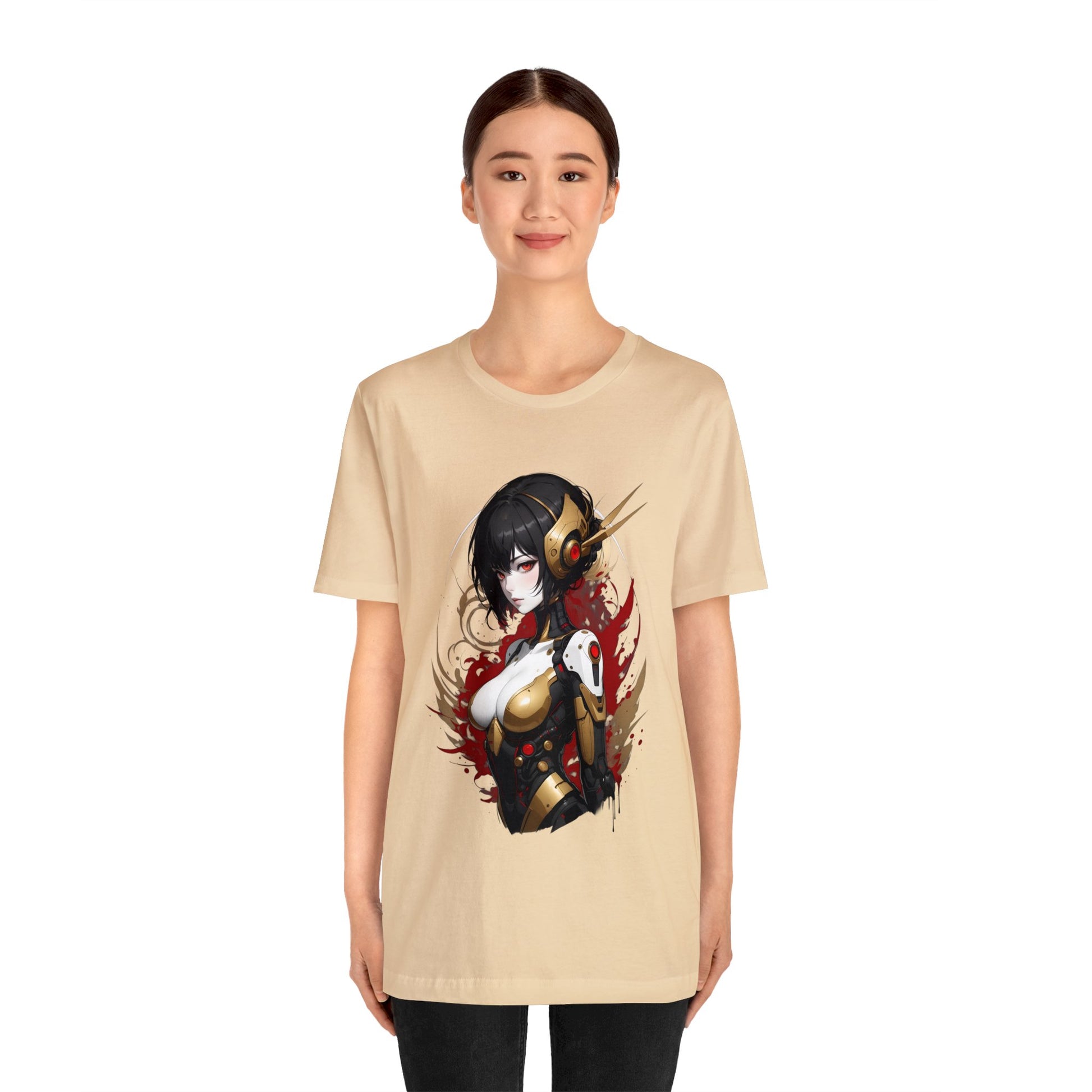 Kǎtōng Piàn - Mecha Girl Collection - Natalie - Unisex Jersey Short Sleeve Tee Printify