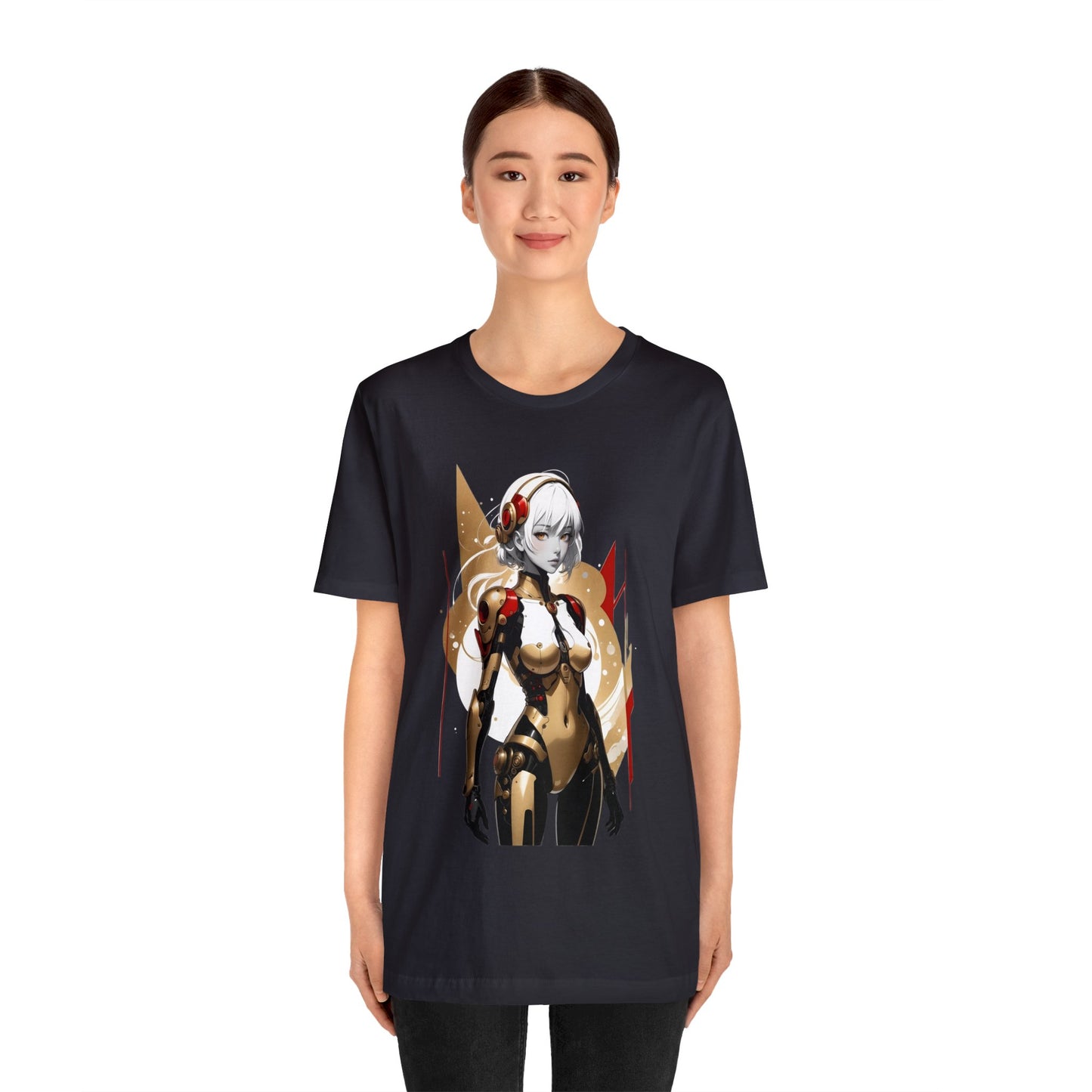 Kǎtōng Piàn - Mecha Girl Collection - Ella - Unisex Jersey Short Sleeve Tee Printify