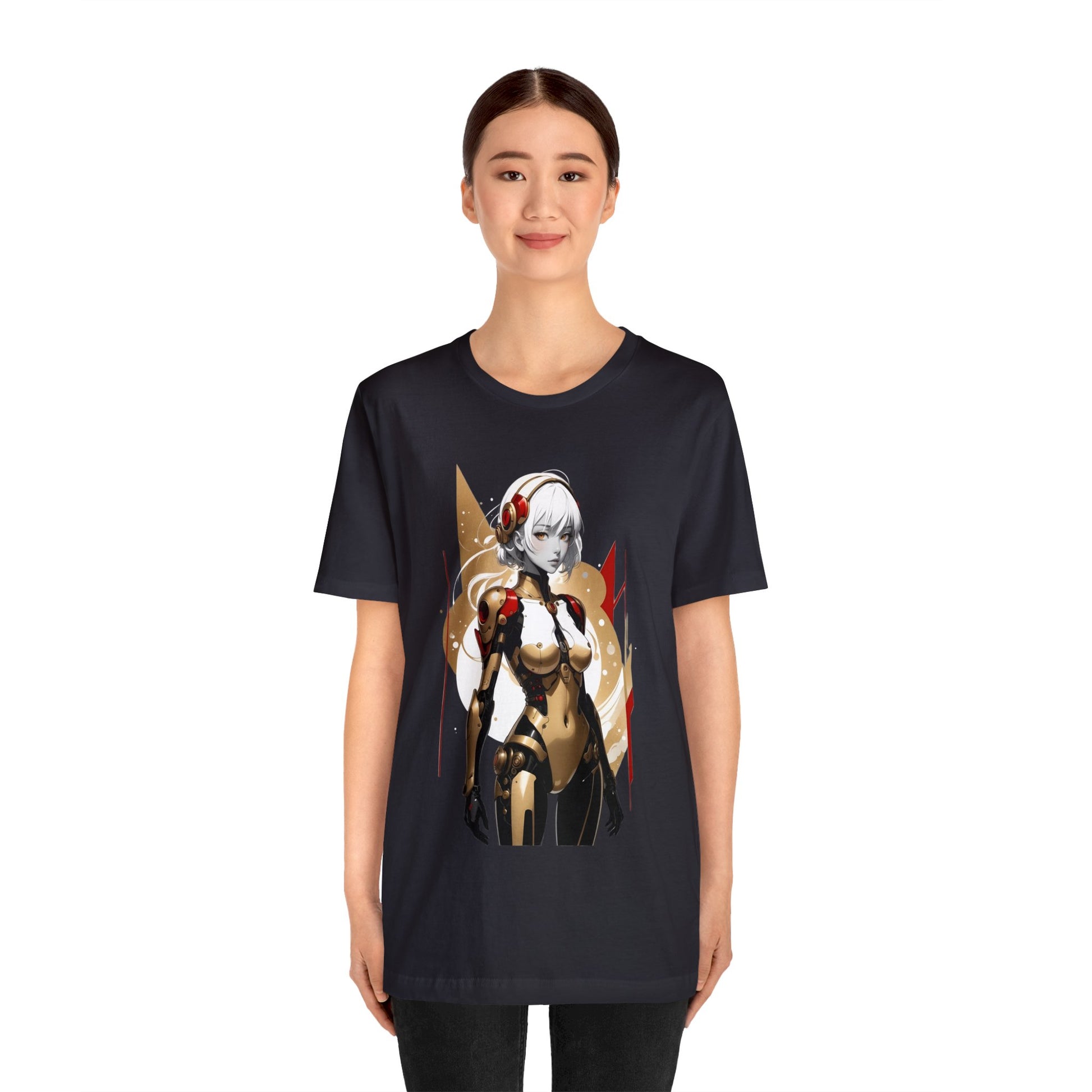 Kǎtōng Piàn - Mecha Girl Collection - Ella - Unisex Jersey Short Sleeve Tee Printify