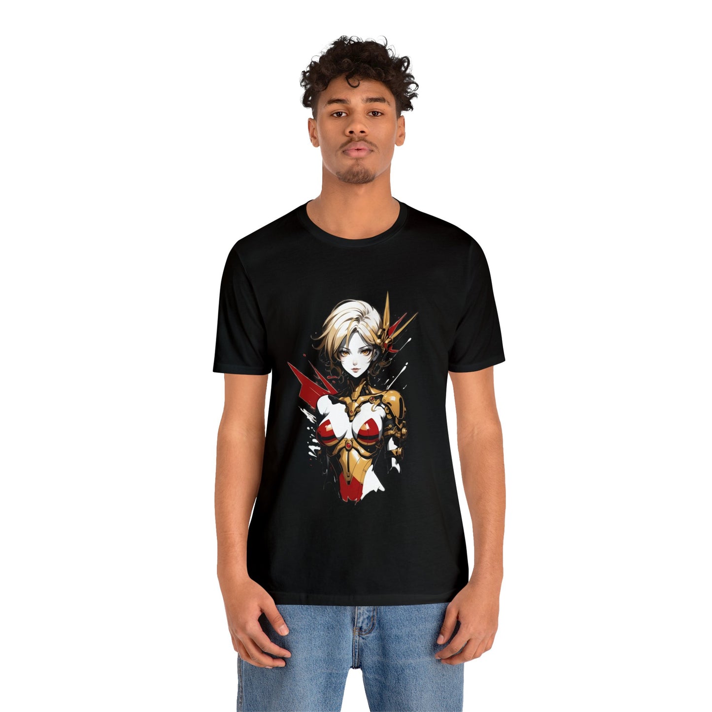 Kǎtōng Piàn - Mecha Girl Collection - Scarlett - Unisex Jersey Short Sleeve Tee Printify