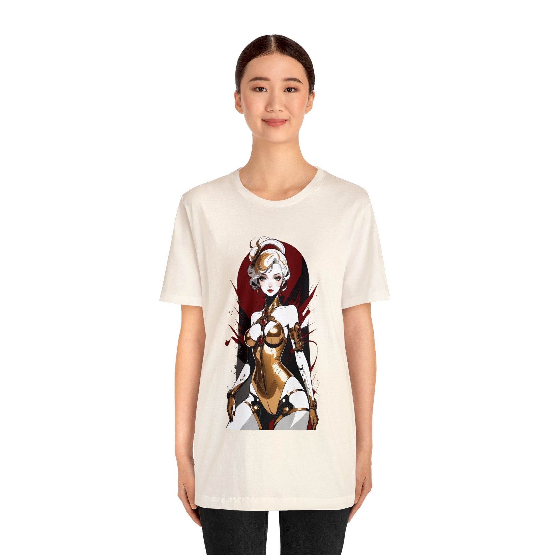 Kǎtōng Piàn - Mecha Girl Collection - Violet - Unisex Jersey Short Sleeve Tee Printify