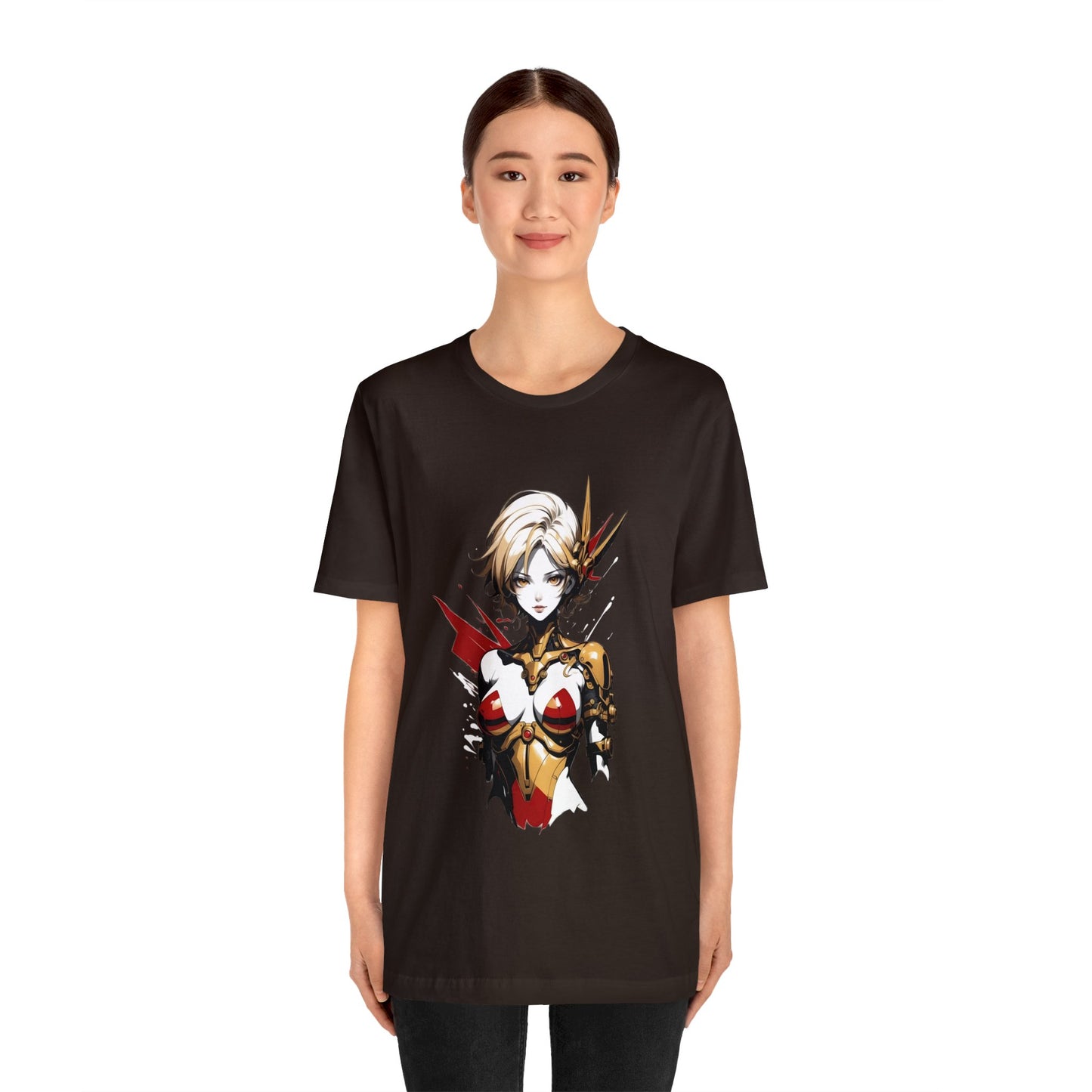 Kǎtōng Piàn - Mecha Girl Collection - Scarlett - Unisex Jersey Short Sleeve Tee Printify