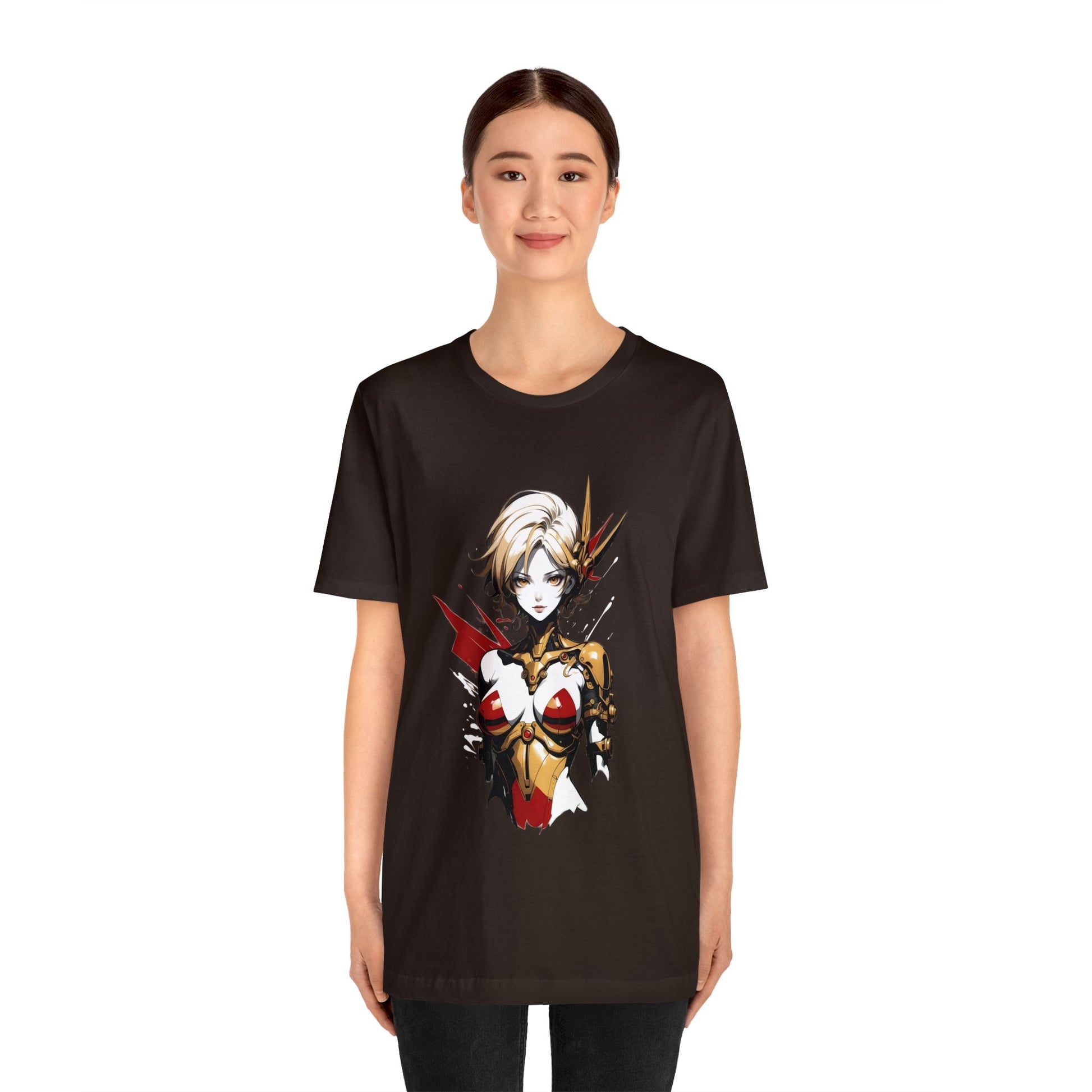 Kǎtōng Piàn - Mecha Girl Collection - Scarlett - Unisex Jersey Short Sleeve Tee Printify