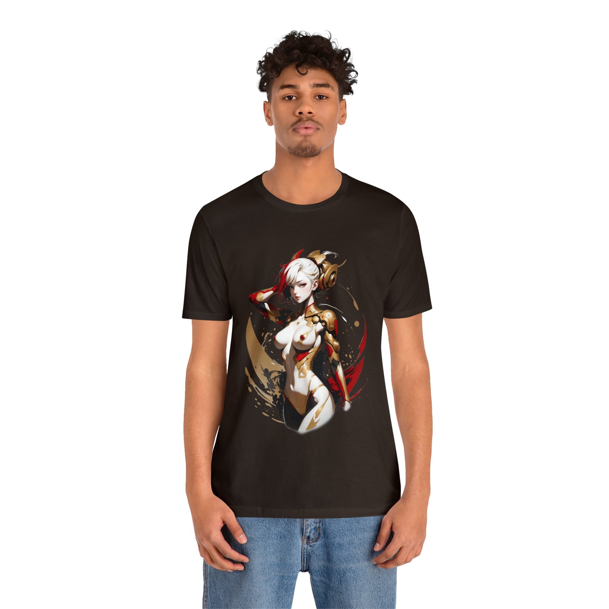 Kǎtōng Piàn - Mecha Girl Collection - Ruby - Unisex Jersey Short Sleeve Tee Printify