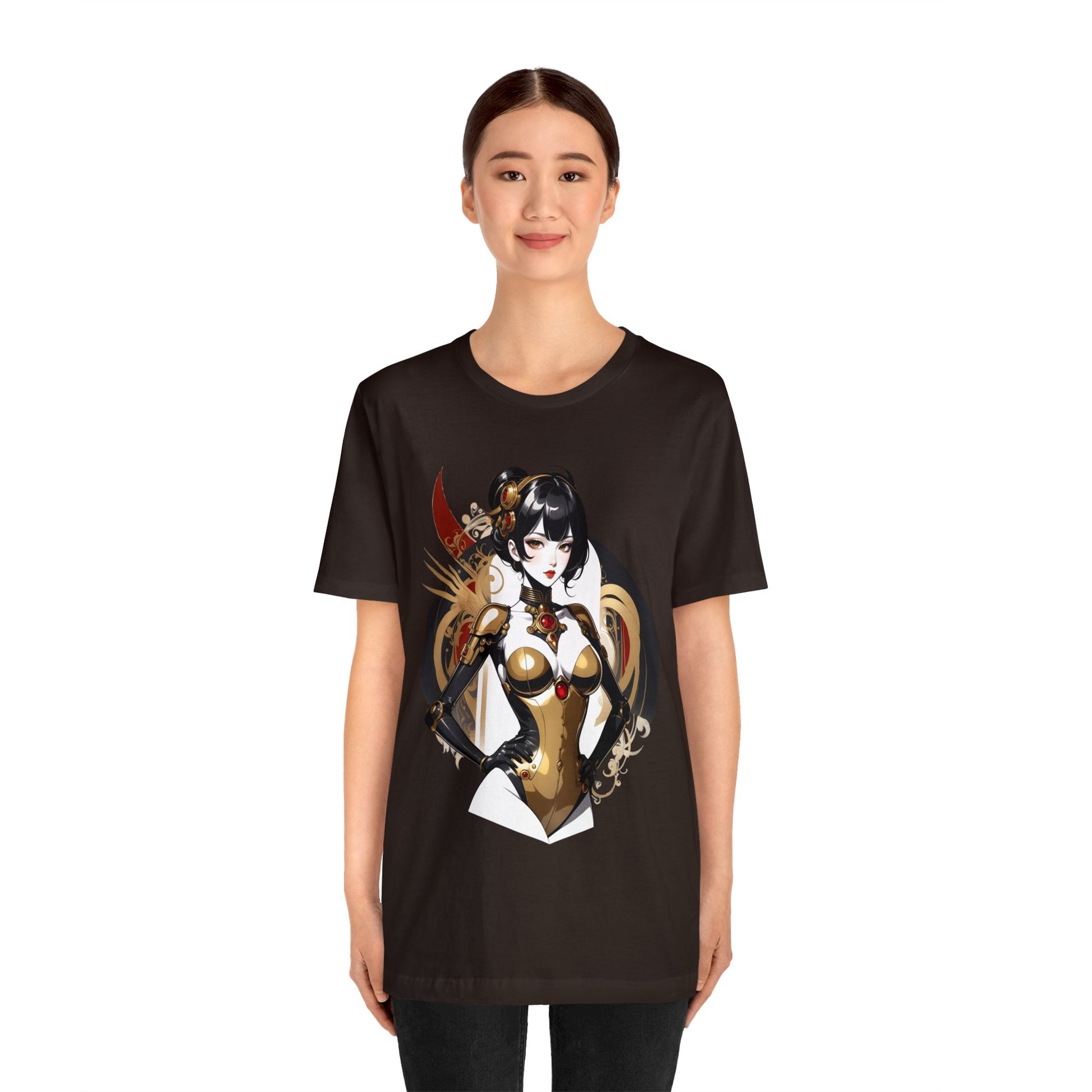 Kǎtōng Piàn - Mecha Girl Collection - Olivia - Unisex Jersey Short Sleeve Tee Printify