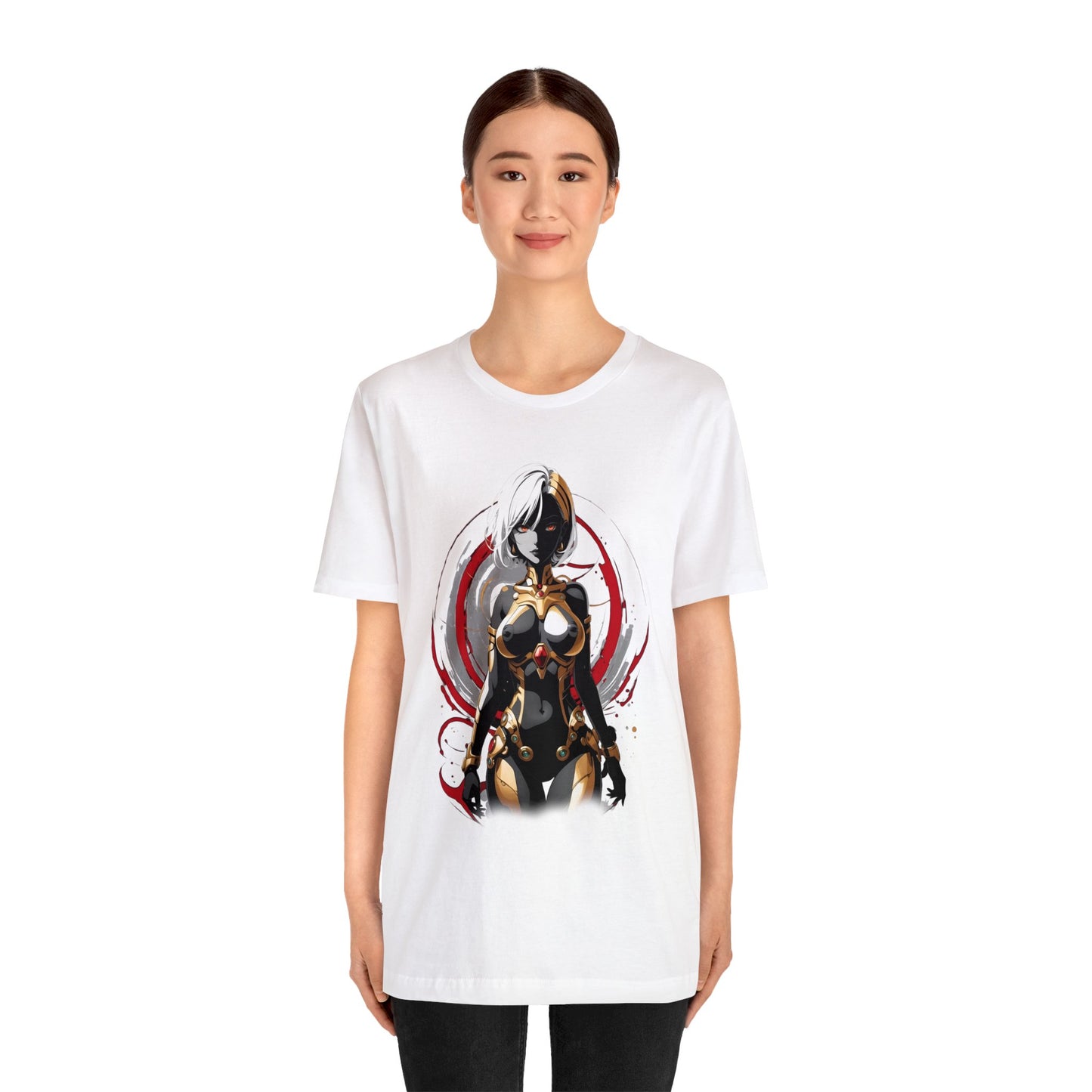 Kǎtōng Piàn - Mecha Girl Collection - Layla - Unisex Jersey Short Sleeve Tee Printify