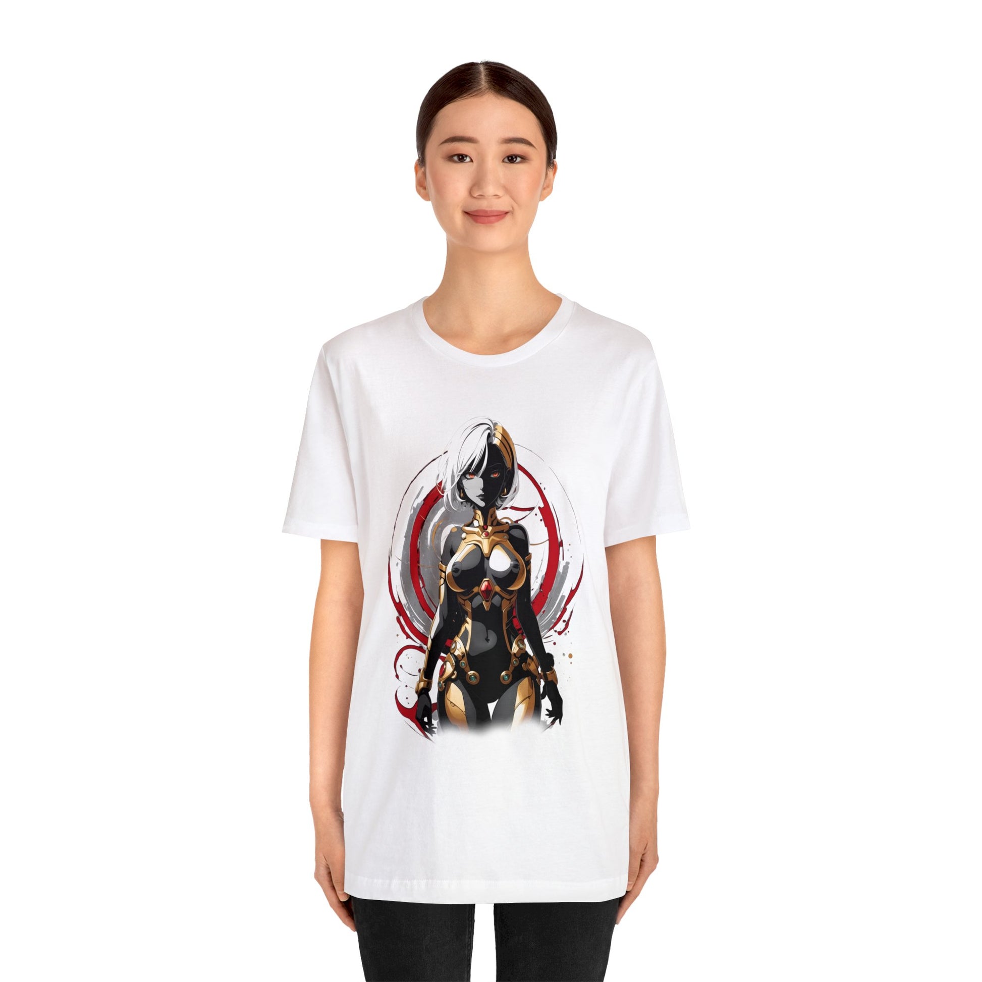 Kǎtōng Piàn - Mecha Girl Collection - Layla - Unisex Jersey Short Sleeve Tee Printify