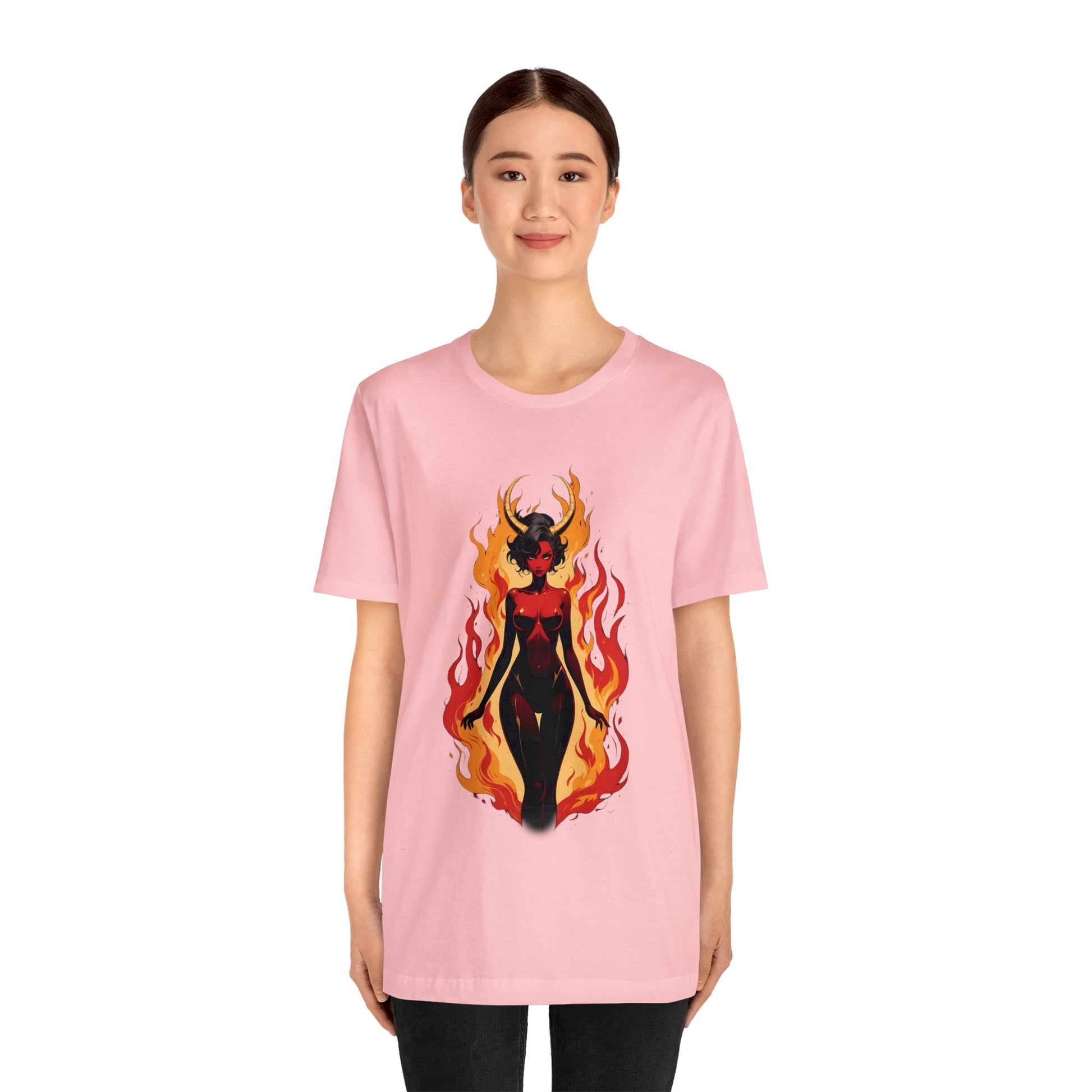 Kǎtōng Piàn - Devil Woman Collection - Drusilla - Unisex Jersey Short Sleeve Tee Printify