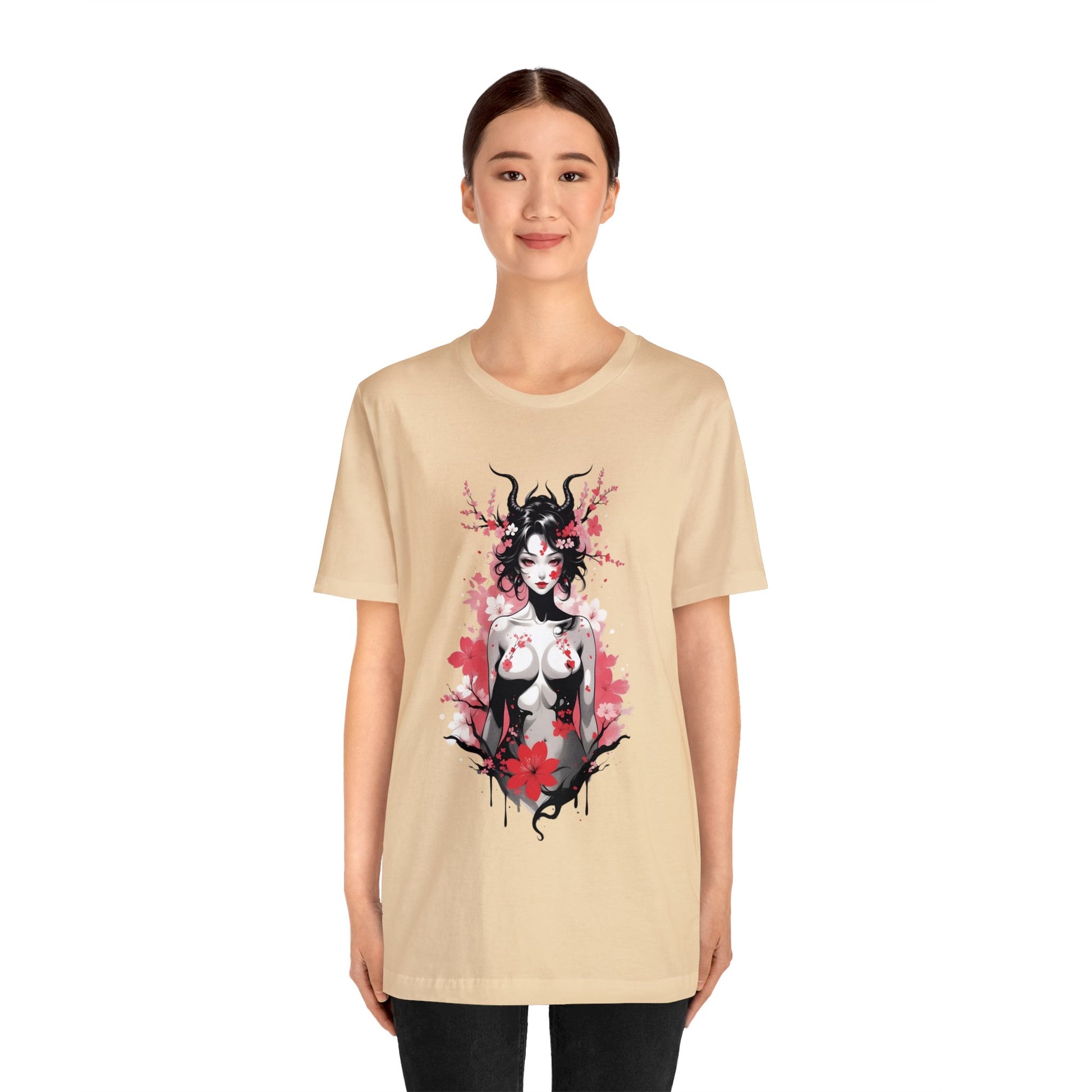 Kǎtōng Piàn - Oni Collection - Hannya - Unisex Jersey Short Sleeve Tee Printify