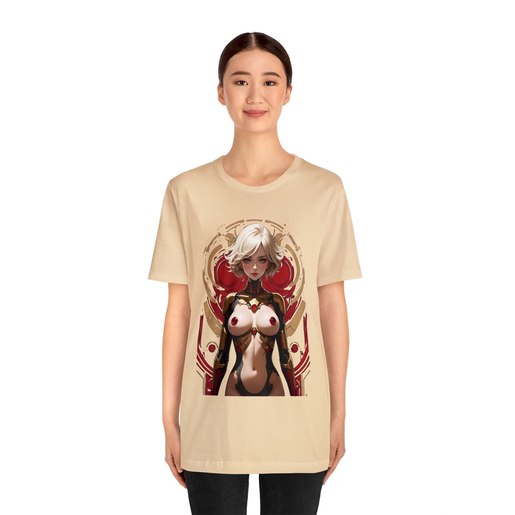 Kǎtōng Piàn - Mecha Girl Collection - Chloe - Unisex Jersey Short Sleeve Tee Printify