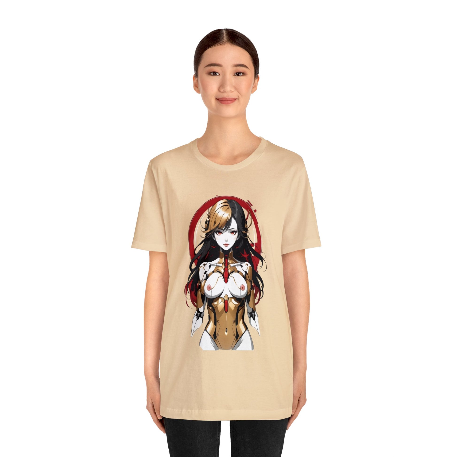 Kǎtōng Piàn - Mecha Girl Collection - Mia - Unisex Jersey Short Sleeve Tee Printify