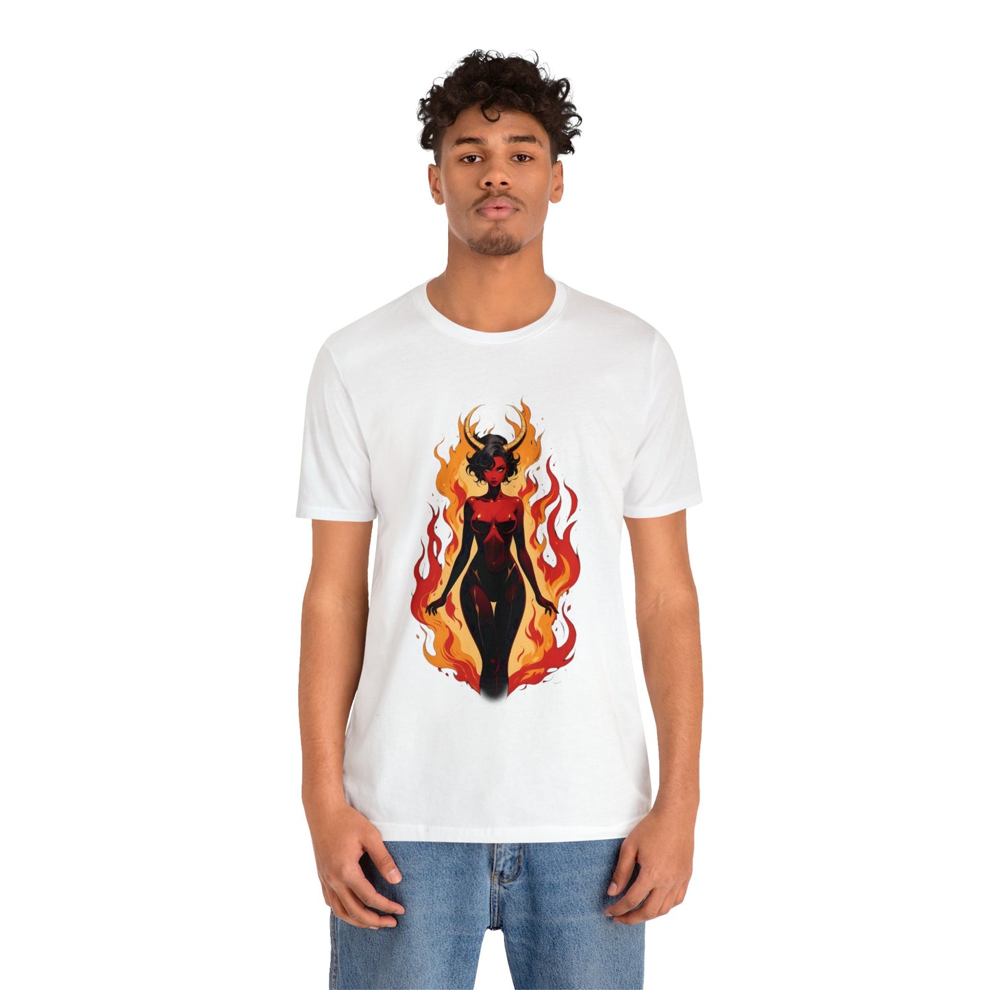 Kǎtōng Piàn - Devil Woman Collection - Drusilla - Unisex Jersey Short Sleeve Tee Printify