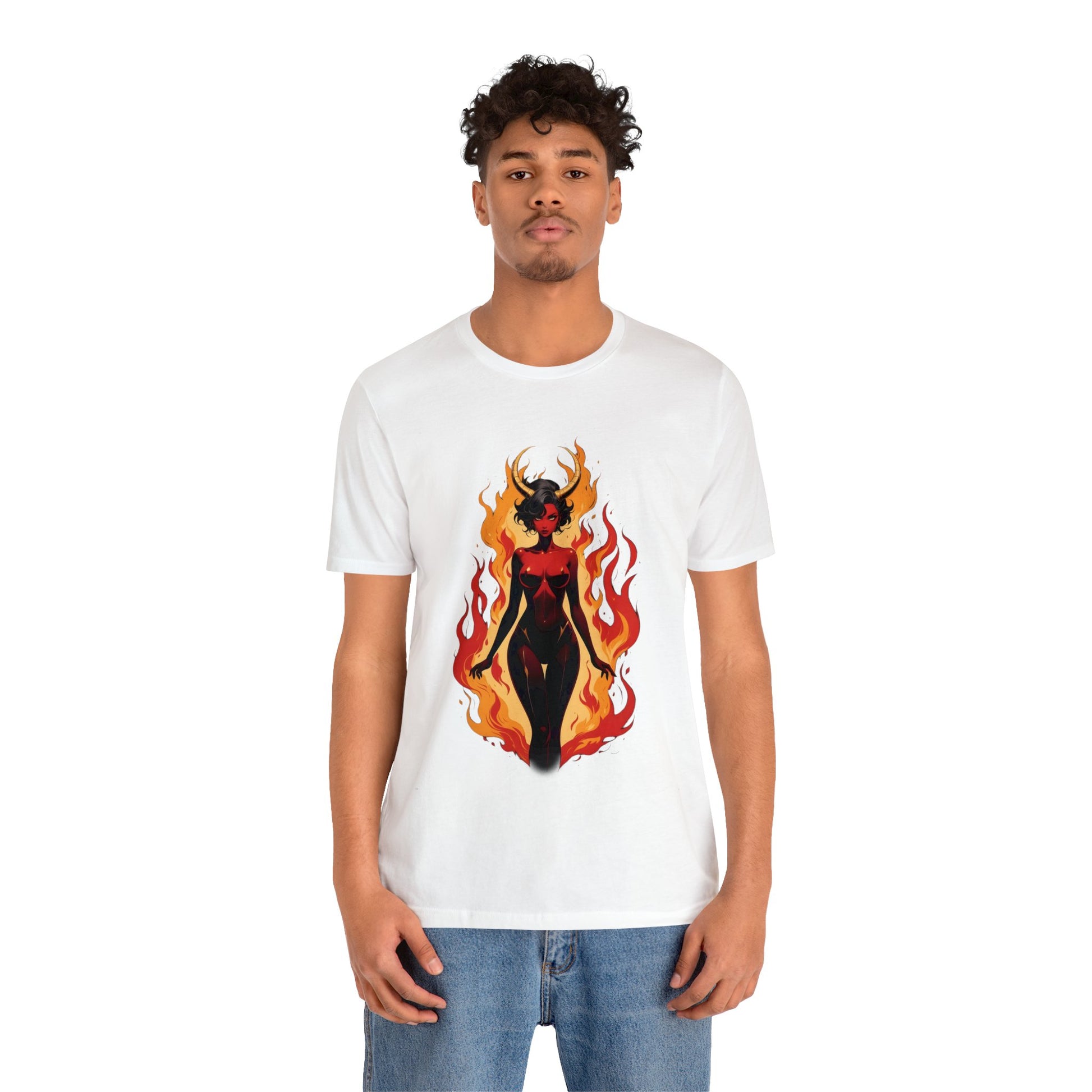 Kǎtōng Piàn - Devil Woman Collection - Drusilla - Unisex Jersey Short Sleeve Tee Printify