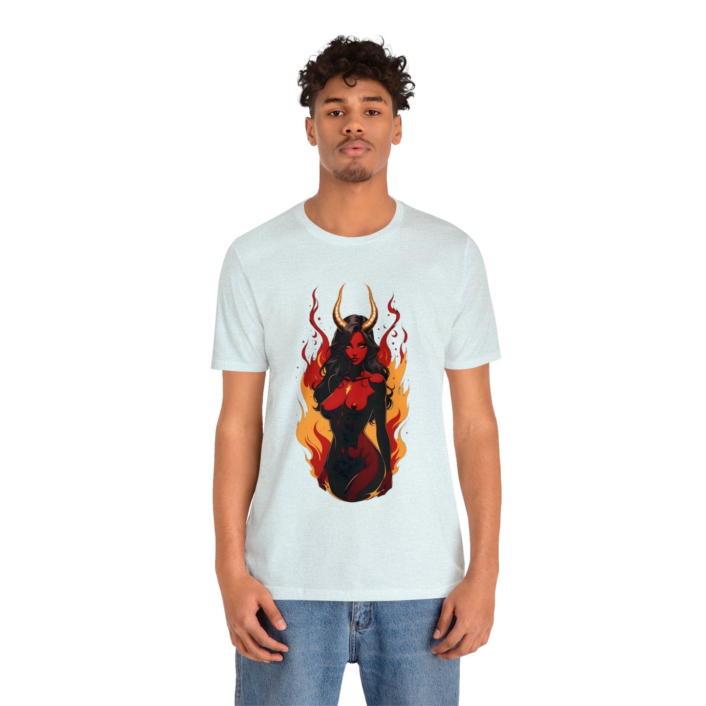 Kǎtōng Piàn - Devil Woman Collection - Ebony - Unisex Jersey Short Sleeve Tee Printify