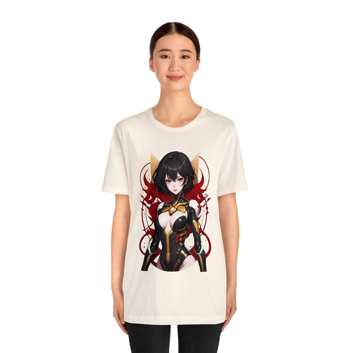 Kǎtōng Piàn - Mecha Girl Collection - Abigail - Unisex Jersey Short Sleeve Tee Printify