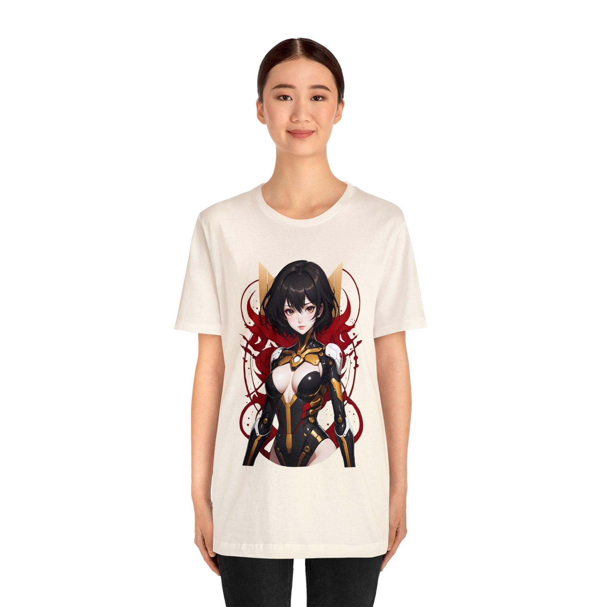 Kǎtōng Piàn - Mecha Girl Collection - Abigail - Unisex Jersey Short Sleeve Tee Printify