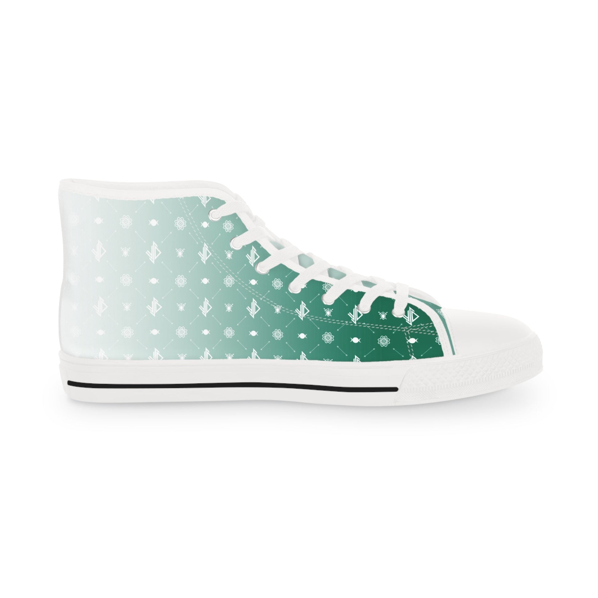 Stylish Green Gradient High Top Sneakers for Trendsetters - Verdine Daniels