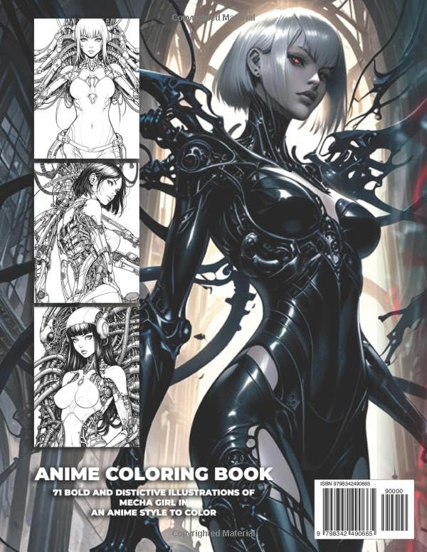 Mecha Girl 2Point0 Coloring Book for Adults: 71 Bold and Distinctive Illustrations To Color Verdine Daniels