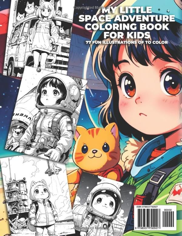 My Little Space Adventure Coloring Book for Kids: 77 Fun Illustrations of Devil Girl To Color Verdine Daniels
