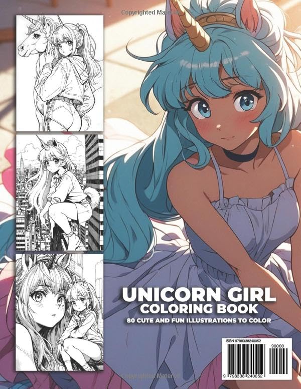 Unicorn Girl: Coloring Book For Kids Verdine Daniels