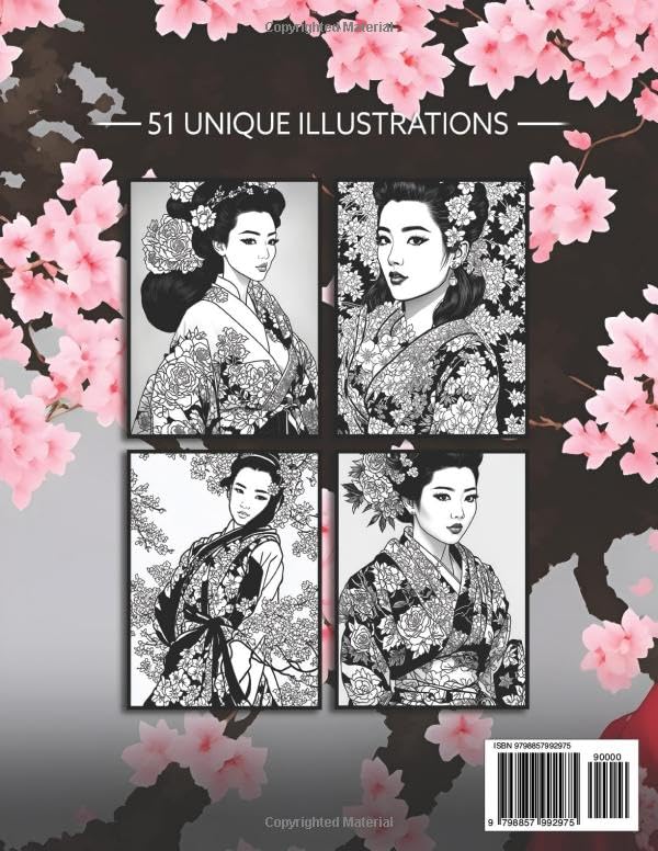 Kimono Adult Coloring Book Verdine Daniels