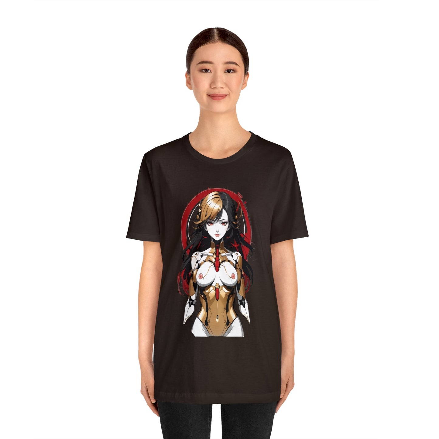 Kǎtōng Piàn - Mecha Girl Collection - Mia - Unisex Jersey Short Sleeve Tee Printify