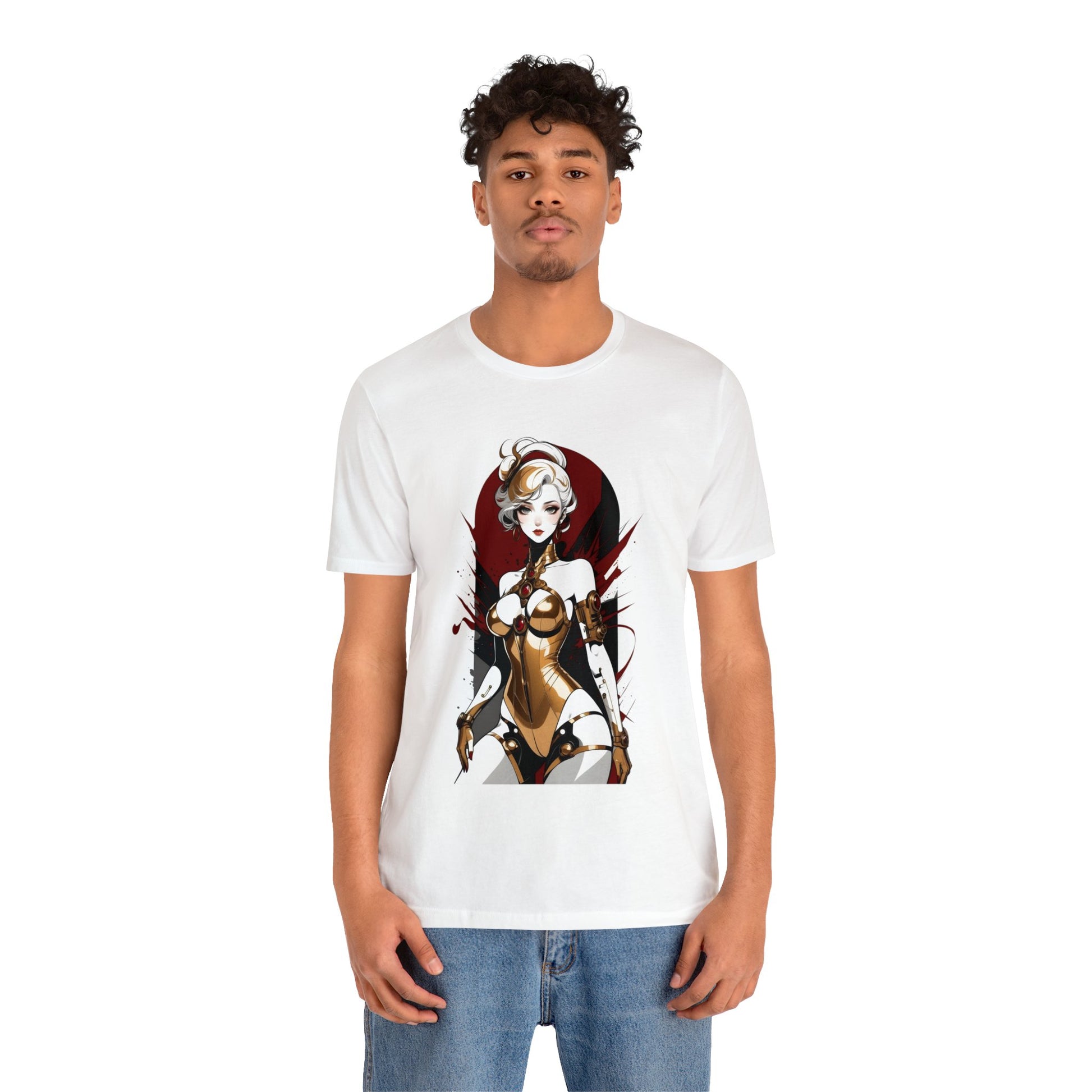 Kǎtōng Piàn - Mecha Girl Collection - Violet - Unisex Jersey Short Sleeve Tee Printify